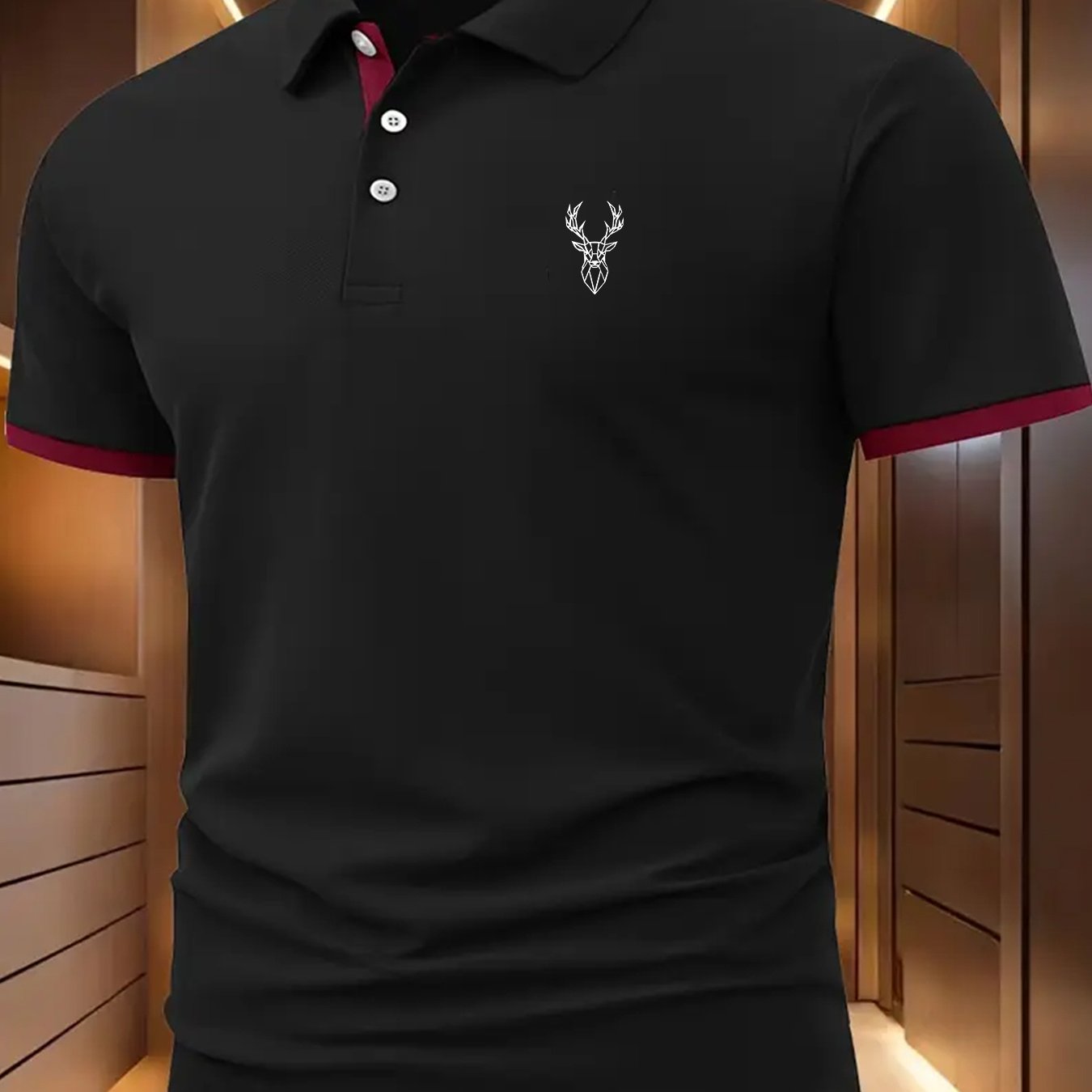 E-shop Herren POLO Lacrosse Shirt Lauf Casual Kurzarm Kragen Polo Shirt Outdoor Sport Golf Kurzarm