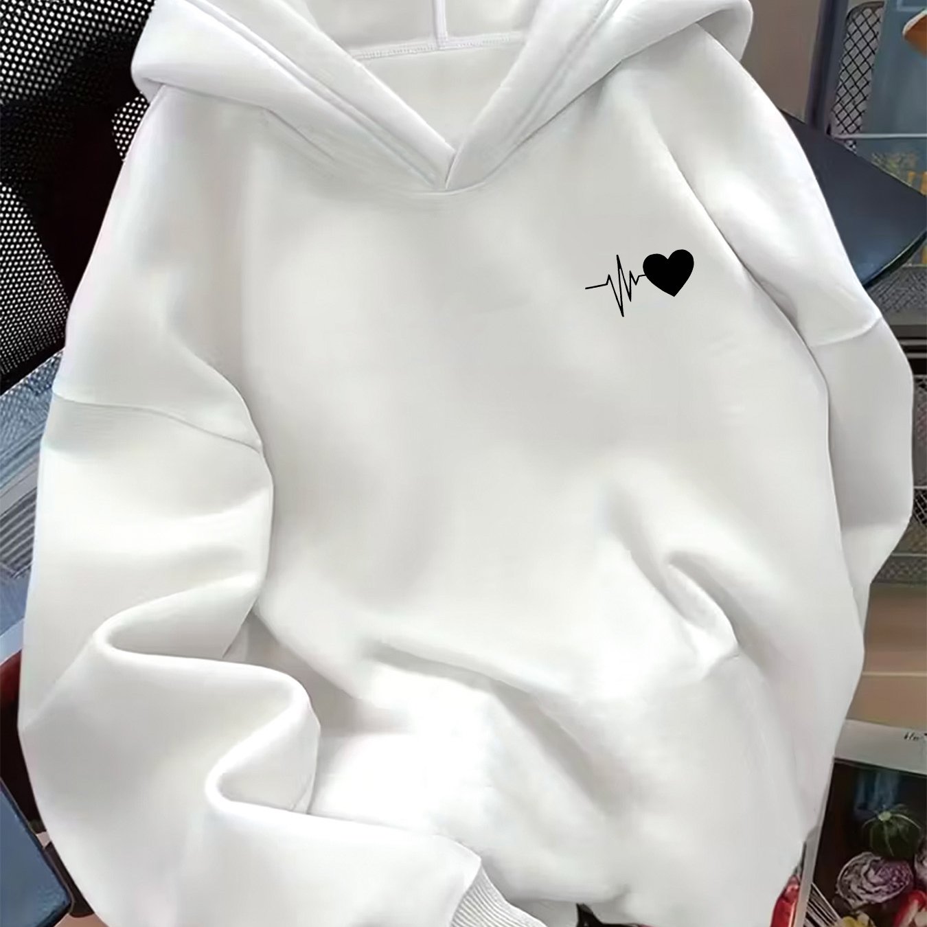 TEMU Sweat à capuche décontracté pour femmes - Pull épais confortable avec imprimé , idéal pour et l'hiver, et chaud, tenue décontractée | Sweat à