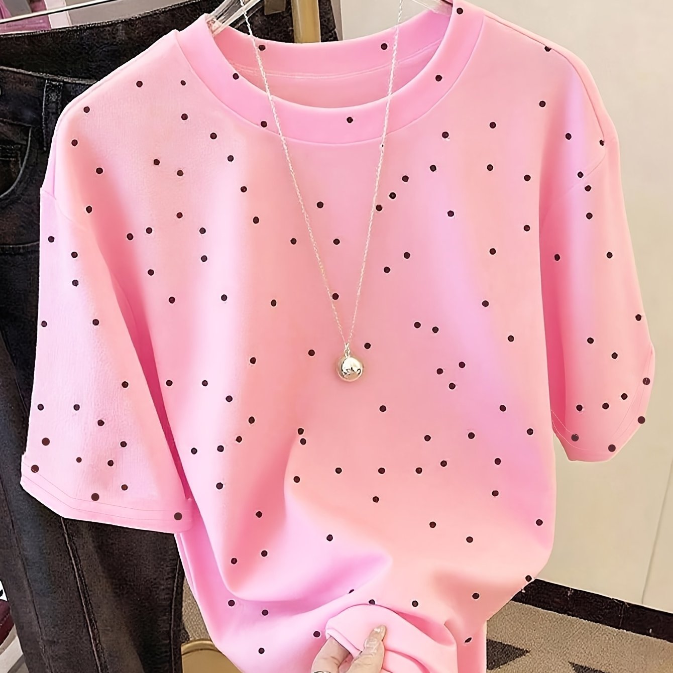 TEMU European And Fashion Versatile Daily Printed T-shirt