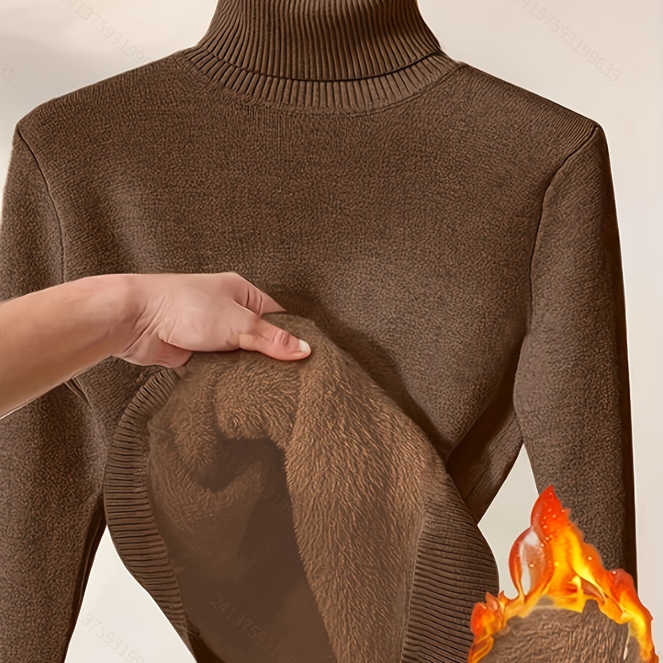 Women' Color High-neck Thickened Sweater - Stretchy Sleeve Pullover, Middle Eastern-inspired Collection, & , Ladies Sweaters, Comfortable Pullover, Elegant Knitwear