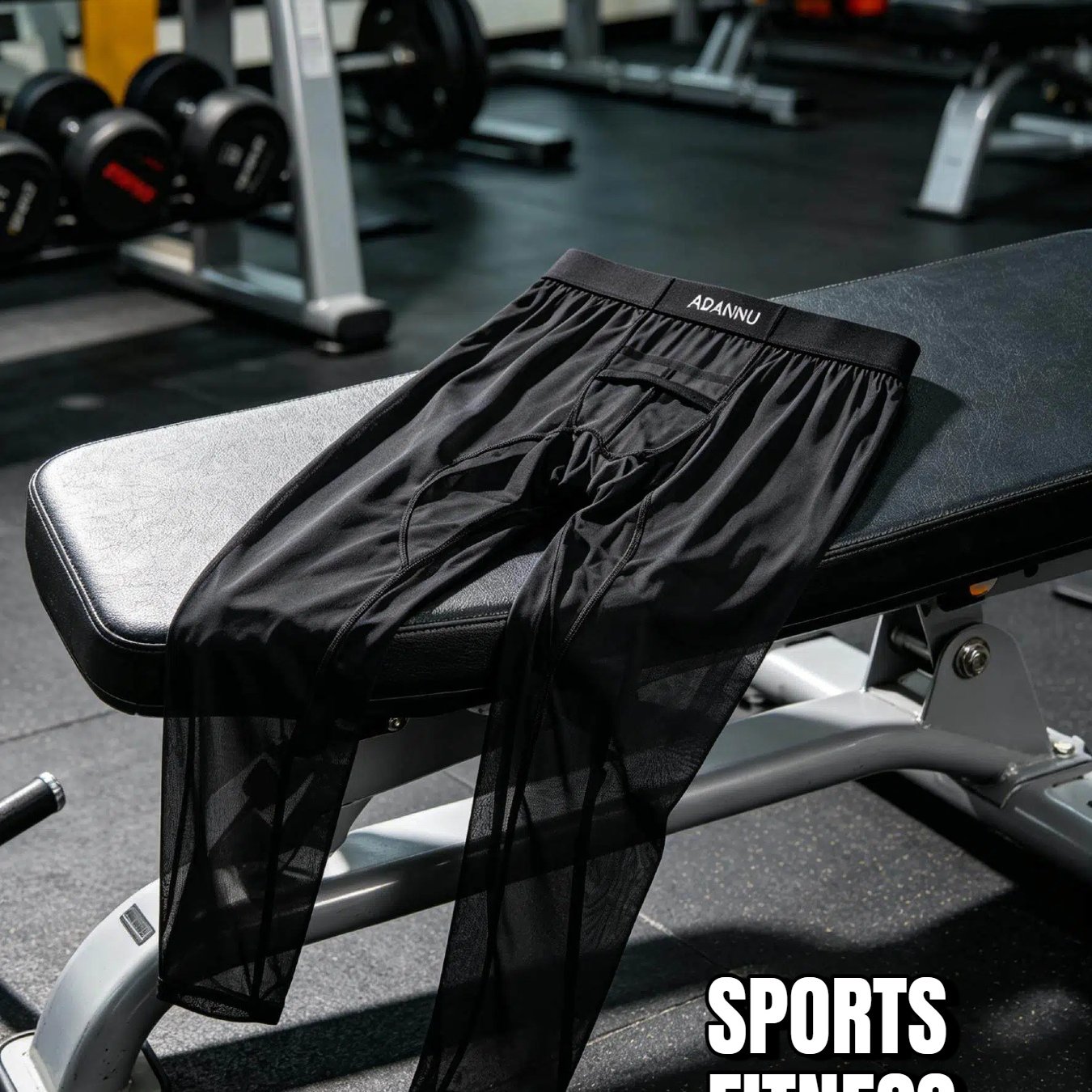 TEMU 1pc Men' Thin High Elastic 9-legging Base Layer, Quick Dry Breathable Sports Running Tights, Super Flexible Workout Bottoming Pants,