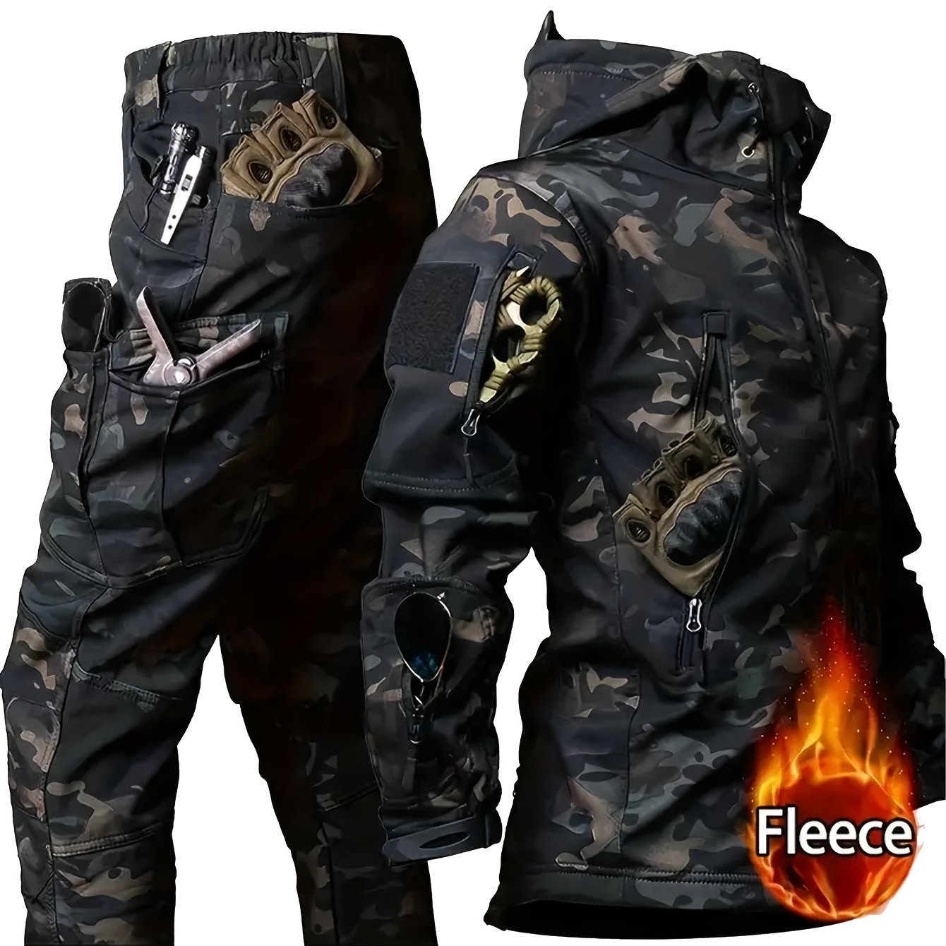 Tactical Suit With Fleece And Features