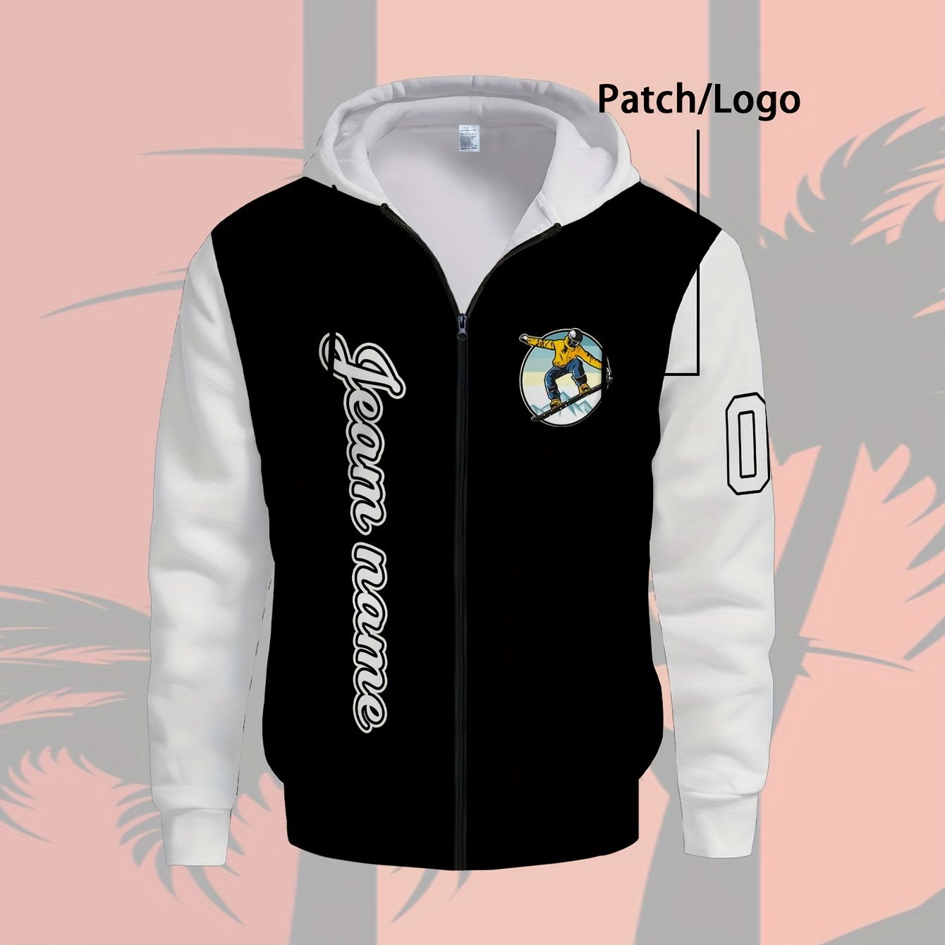 TEMU Personalized Hoodie Jackets With Your Own Text And Logo, Design Your Own Full-zip Hoodies And Custom Zip-up Sweatshirts