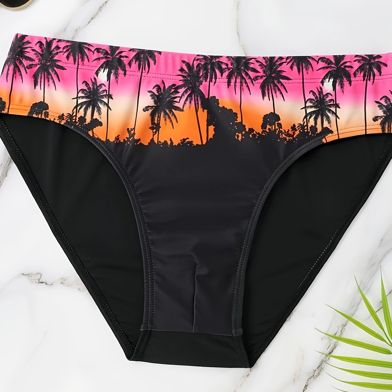 Men's Swim Briefs Sunset Print Thong Swimsuit Shorts Pants Temu Canada