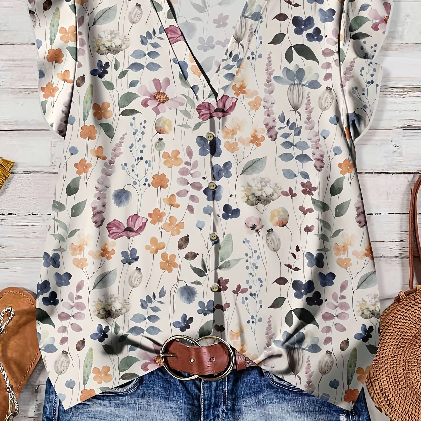 Women's Casual Elegant Puff Sleeve Loose Shirt