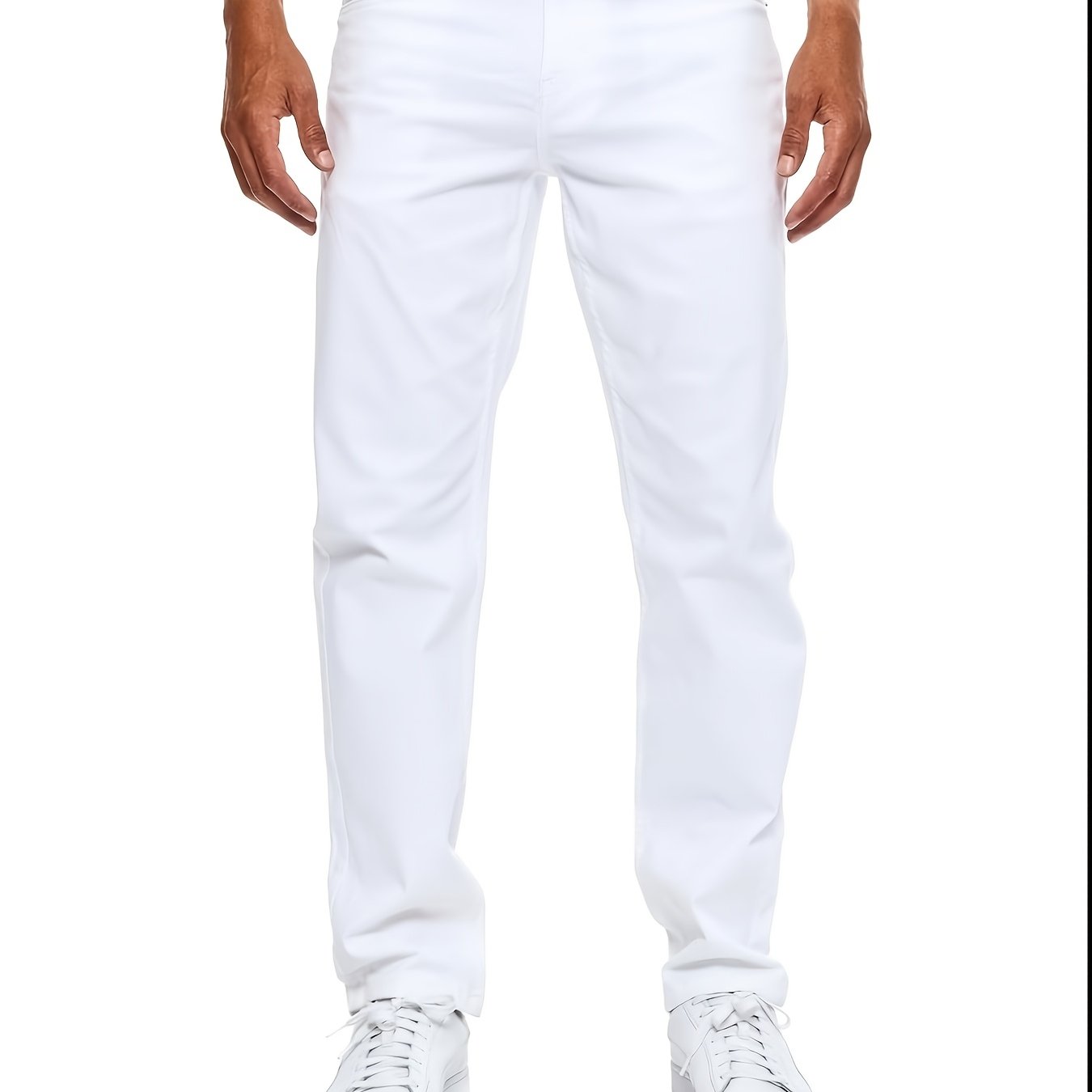 Image of ' Denim Pants, Loose Straight Fit, Easy And Stylish, Perfect For Daily Wear, Washed Stretch For , Fashion Casual, Trendy Retro, Urban & Street Style
