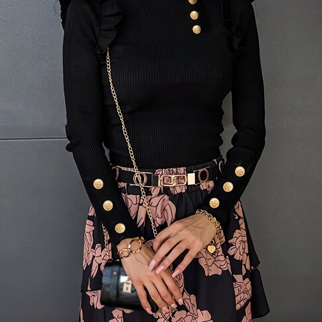 2024 Autumn Winter Pleated Edge Sweater Base Layer Women's Temperament Semi-high Neck Long Sleeve Top