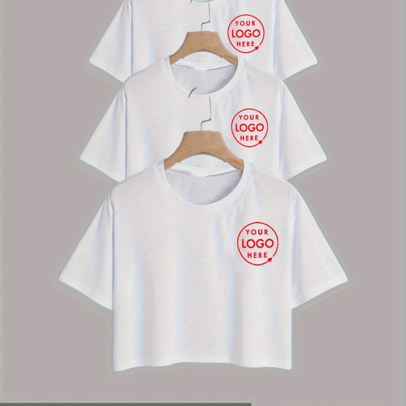 TEMU 3pcs Printed Women's Short Casual Sports T-shirts | Custom Logo Short Sleeves | Cropped Short Sleeves | Holiday Team Short Sleeve Tops | Sports