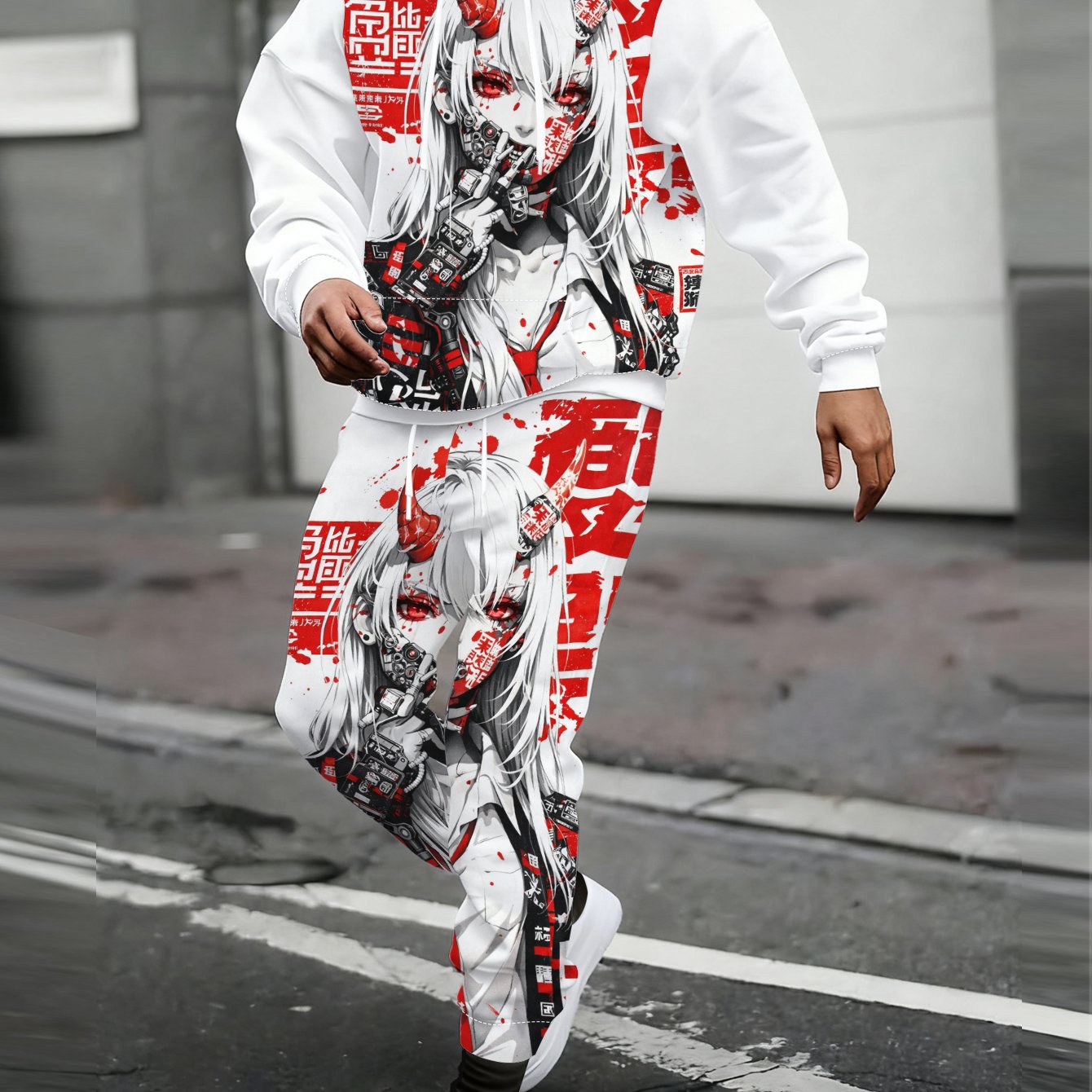 TEMU Men's Fashion Hooded Sweatshirt Set For Casual , Hooded Sweatshirt With Matching Color Long Pants, 's , Top   Pants 2pcs Set
