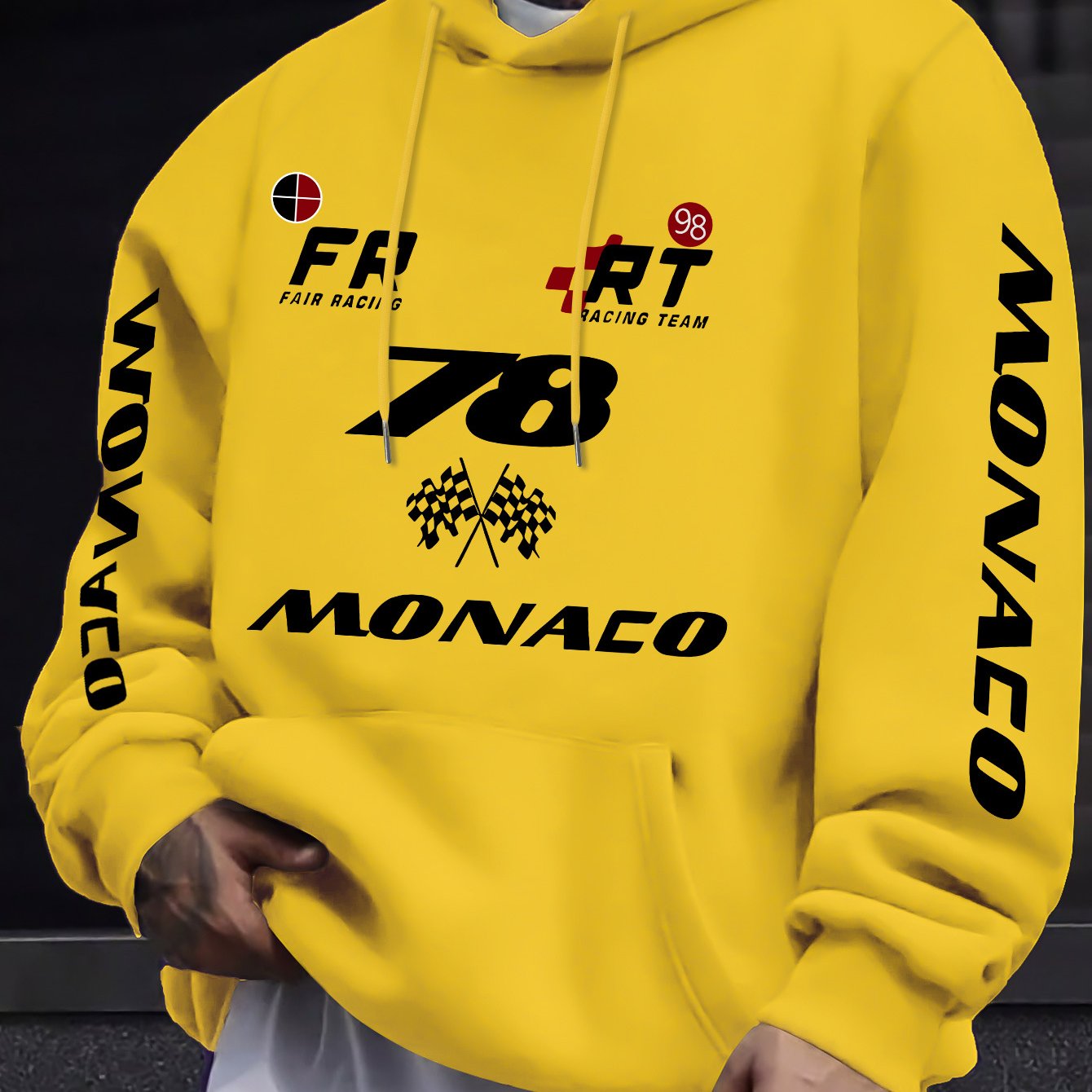 TEMU 1pc Sudadera con Capucha para Hombre, Estilo Deportivo Americano, Estampado de , Larga, Ajuste Regular, Moda Casual y , de moda, versátil, ideal