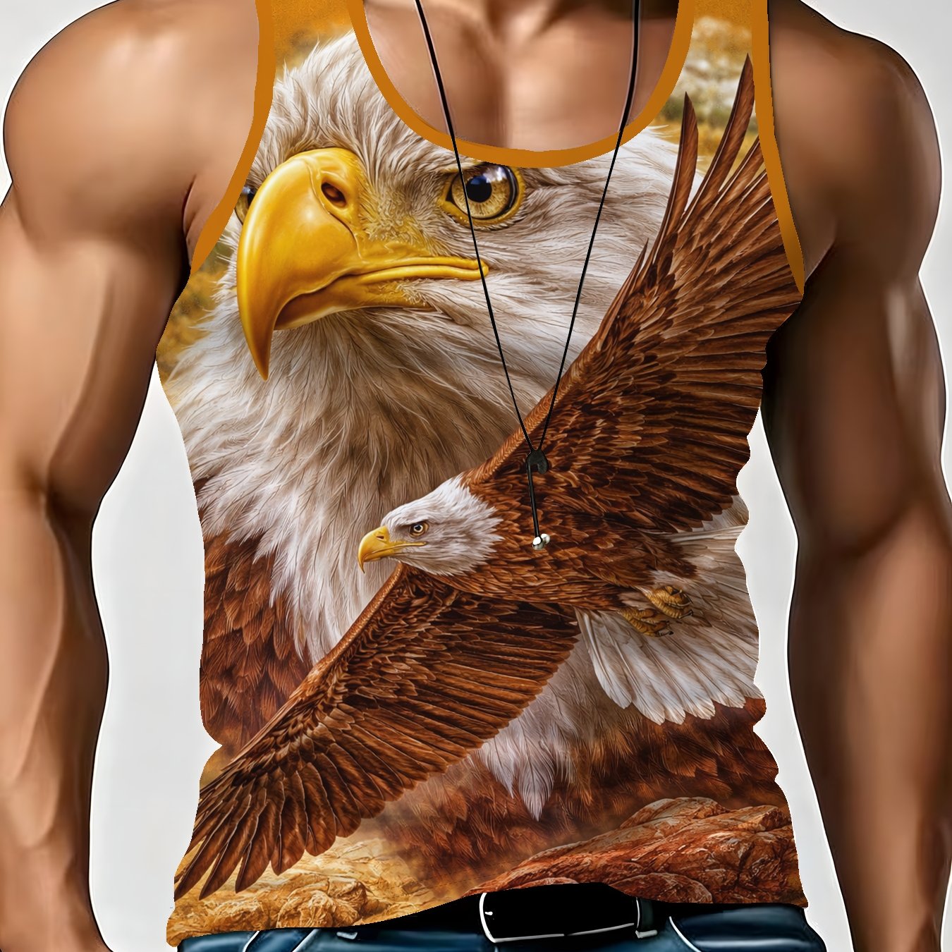 TEMU Men's Fashion Vest, Printing, Sleeveless Crew Neck Clothes, Outdoor Training Basketball Bodybuilding Mountaineering Basketball Clothing, Machine