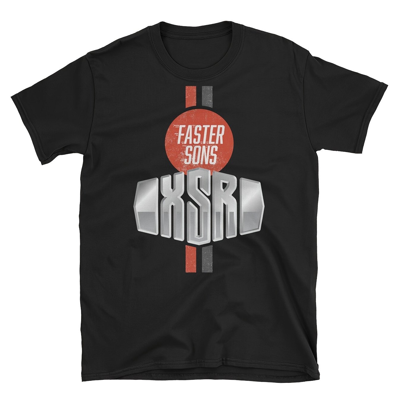 Image of Xsr Graphic T-shirt For - Oversized Short Sleeve Football Shirt, Black With Design, Unisex Casual Sports Top, Original Gift For Sports Fans, Casual Wear, Sporty Design