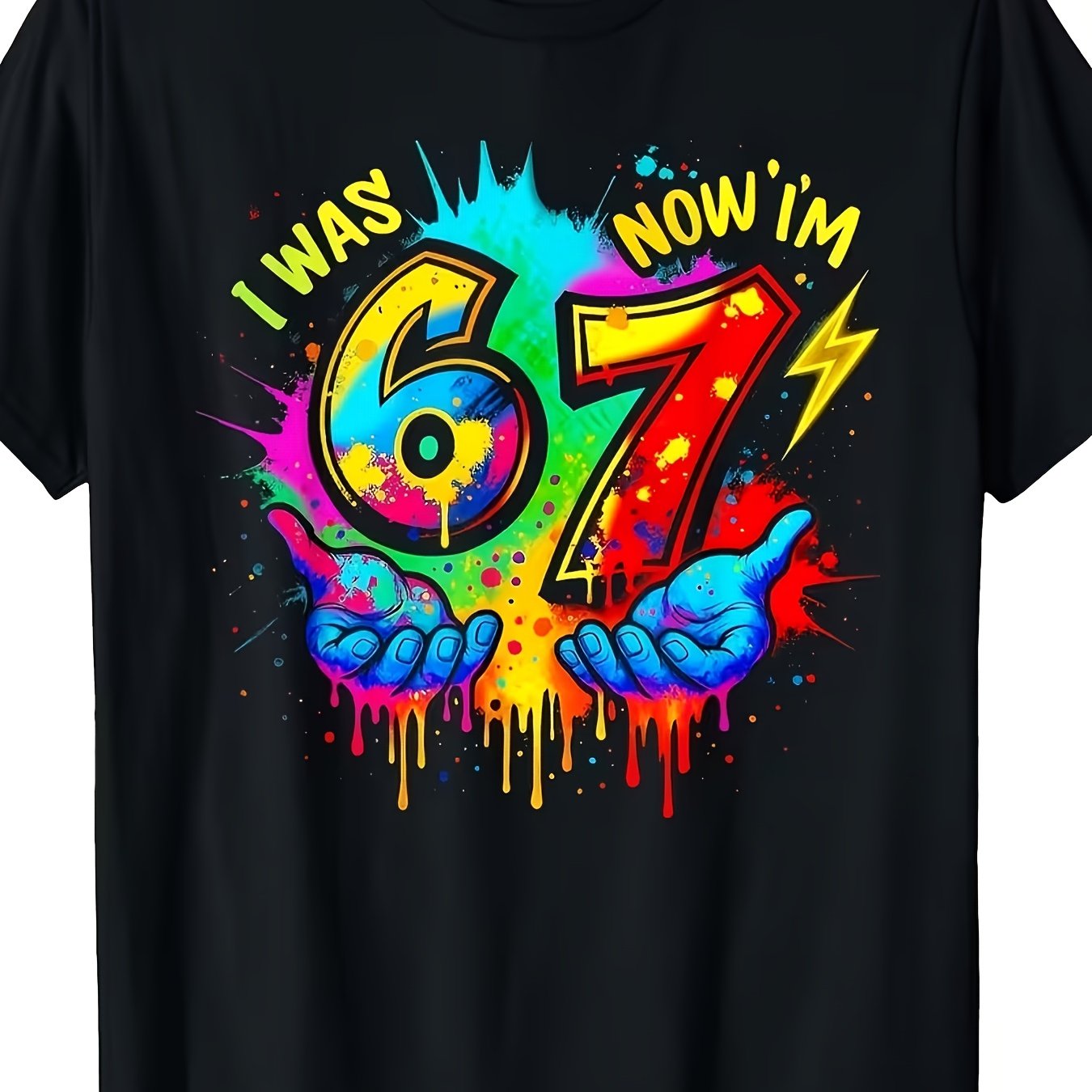 E-shop Jungen & Mädchen 6. & 7. Meme T-Shirt - Alter 6 Jetzt 7 Jahre Alt Druck, Lässiges Rundhals Kurzarm-Oberteil Geeignet für Jungen & Mädchen 6-7