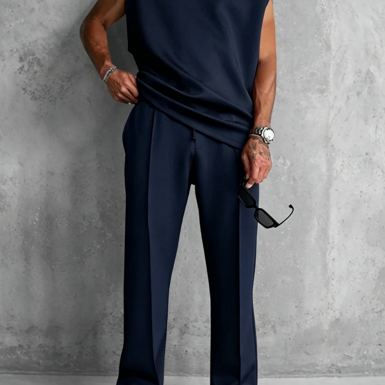 Image of Two-piece Set [new Summer ] Men's Modern And Comfortable Casual Sportswear Set - Tank Top And Trousers
