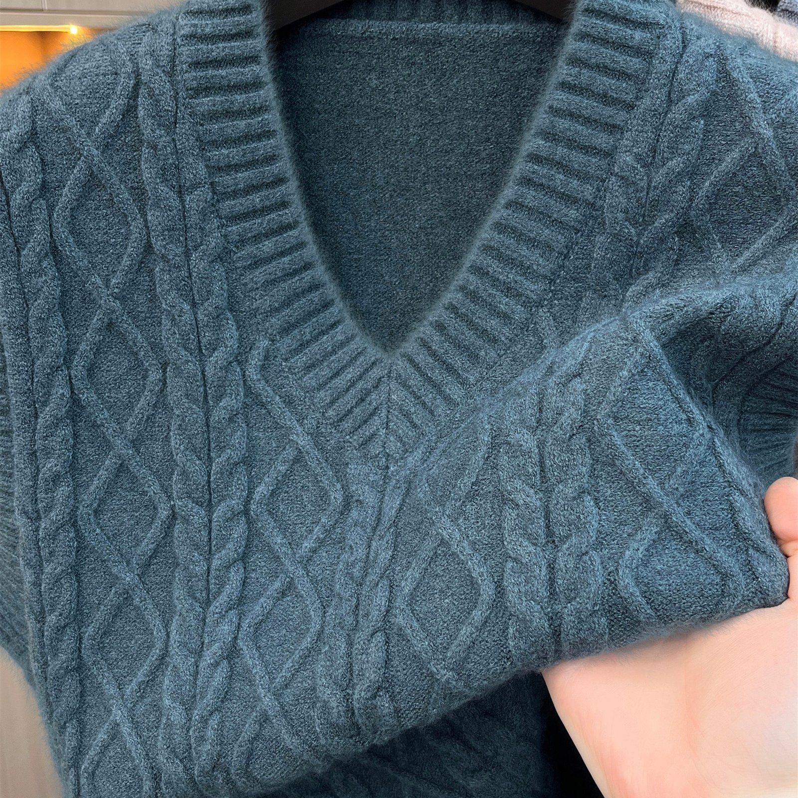 TEMU Men's Vest Knit Sweater, V-neck Pullover Vest, Men's Fashion Knitwear Swlz