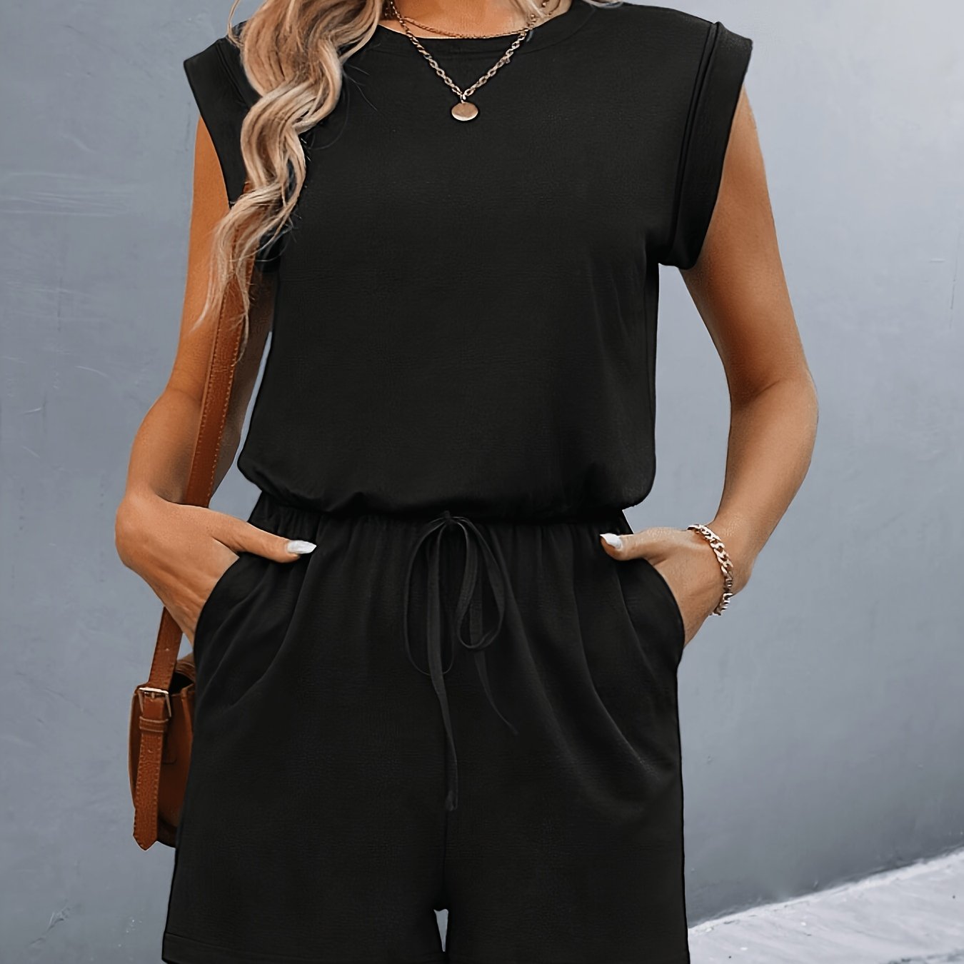 Women's Summer Fashion Casual Vacation T-shirt Jumpsuit