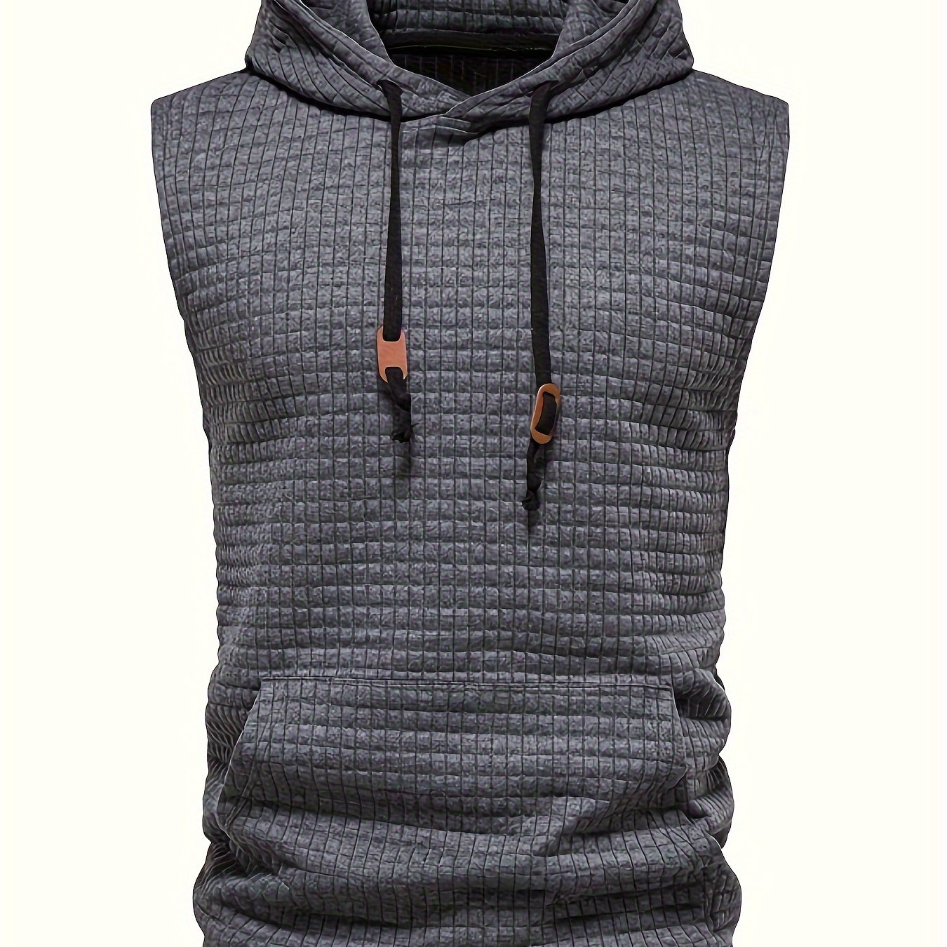 TEMU Débardeur d'automne pour hommes, sweat à capuche, veste de sport décontractée d'extérieur manches, pull à capuche , ensemble d'entraînement