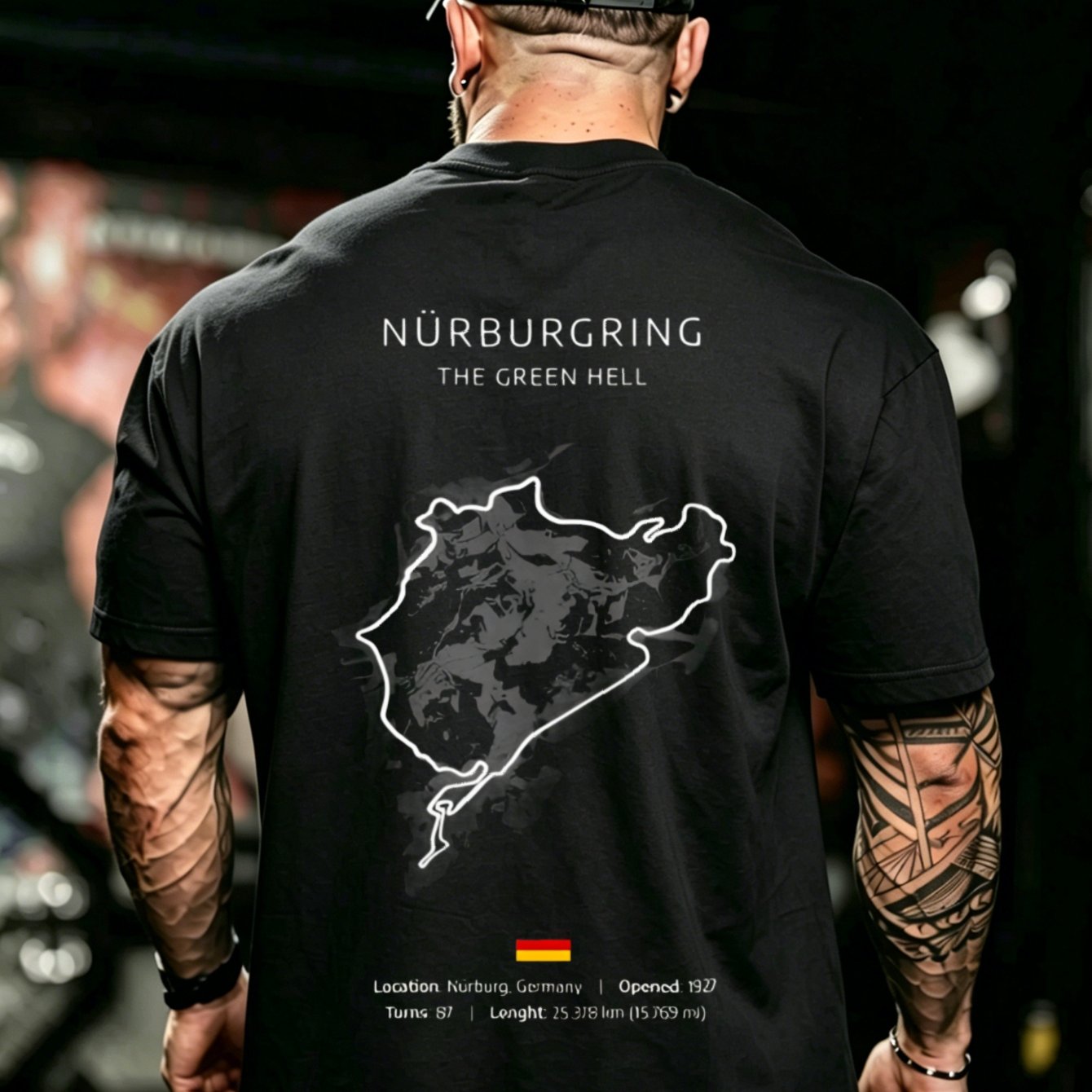 Image of Men's 100% Cotton T-shirt Race Summer Wear Gift For Car Enthusiasts And Fans, Plus Size