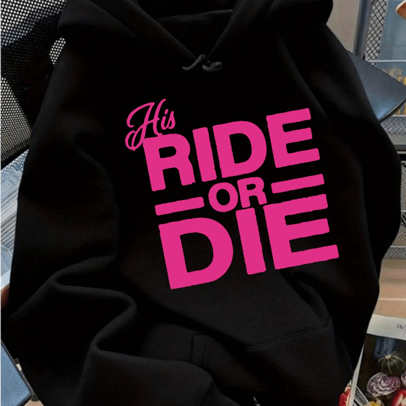 Chic And Trendy Women's Hoodie Featuring A Slogan Perfect For Autumn With Its Easy Yet Elegant Design Complete With A Drawstring Hood And Kangaroo Pocket