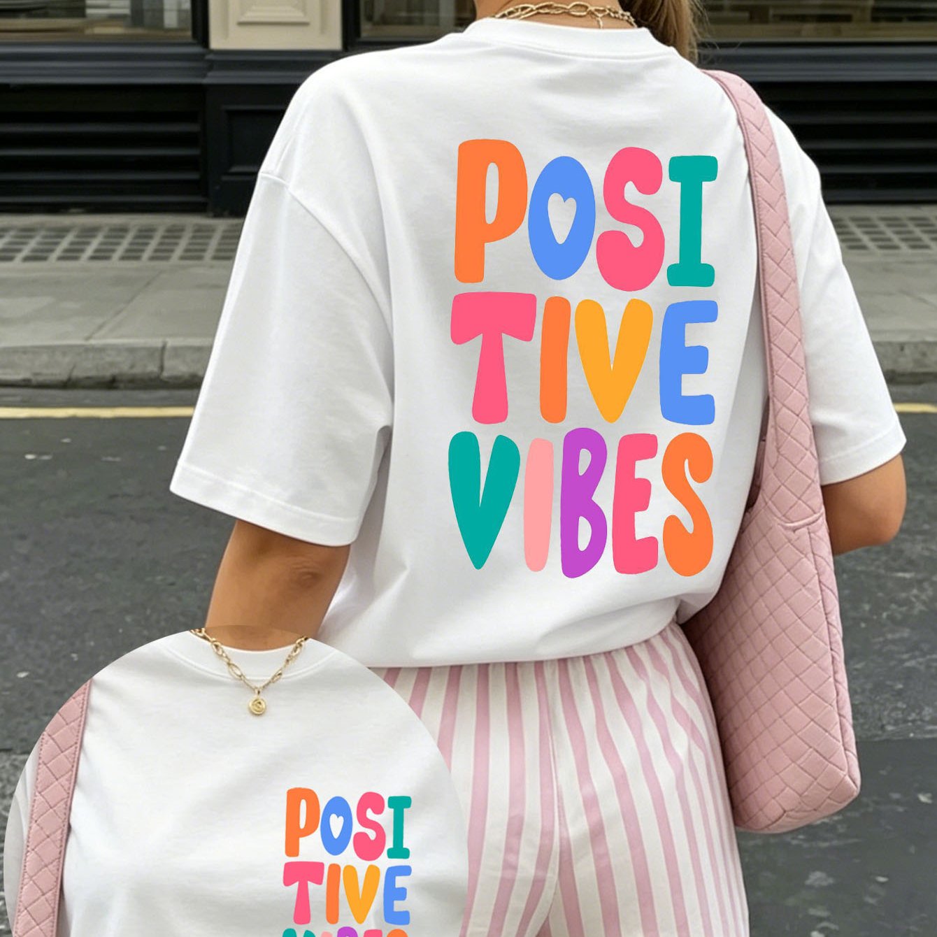 Women's Loose Fit Short Sleeve T-shirt - Letter Print Crew Neck Top With -line Regular Fit, Stretchy Casual Tee Suitable For - Wear, Machine Washable Everyday Basic Wardrobe Essential
