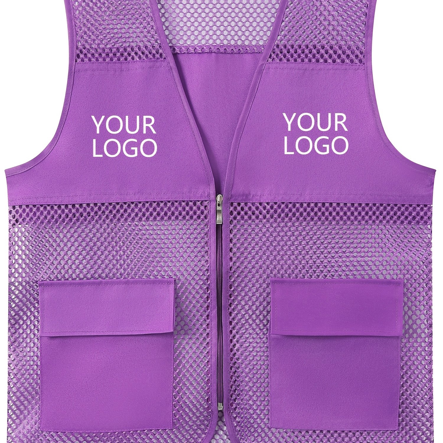 TEMU Gilet de travail personnalisé avec logo imprimé, gilet en pour bénévole avec texte imprimé pour événements d'entreprise, team building et usage