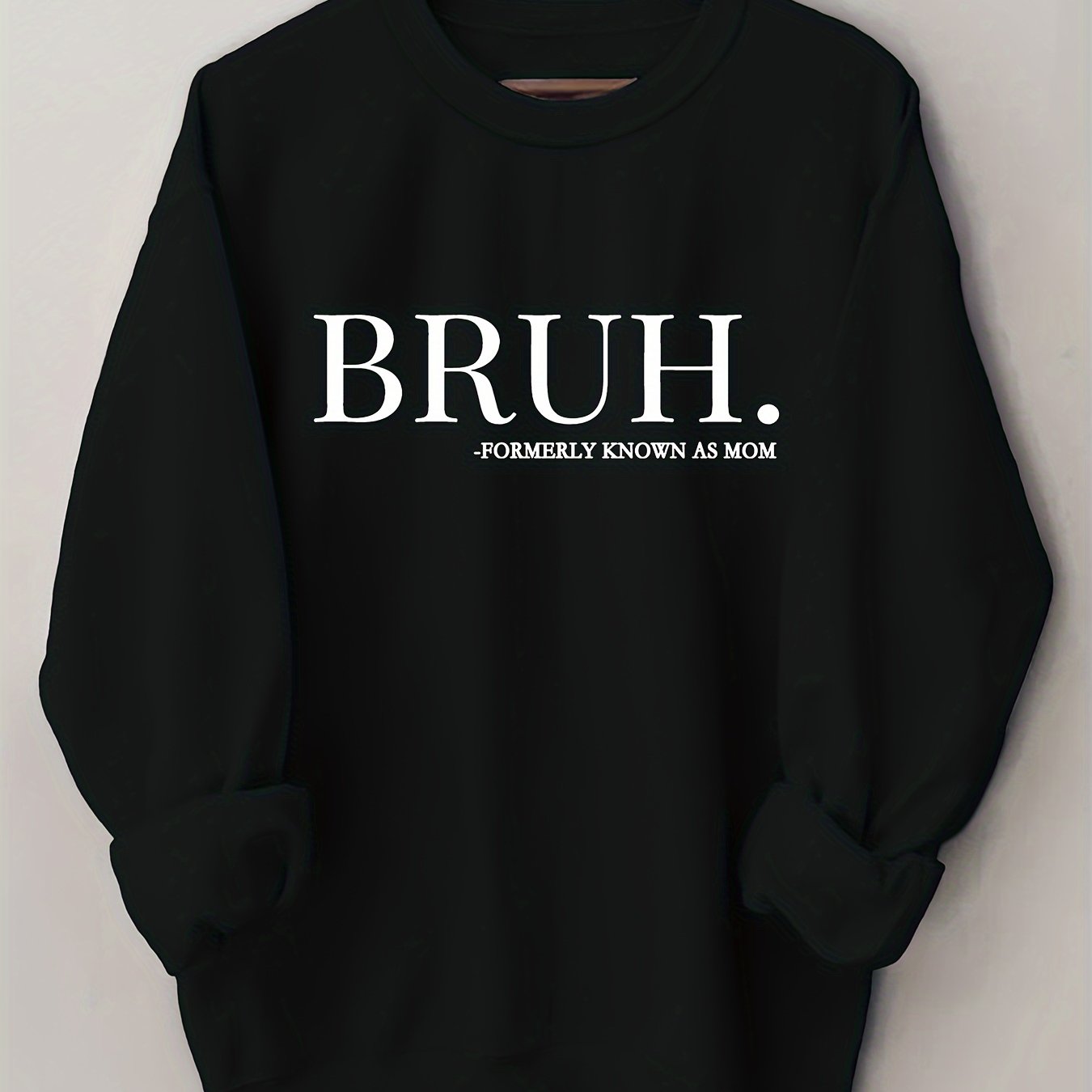 TEMU Letter Print Sweatshirt, Crew Neck Casual Sweatshirt For Fall & Spring, Women's Clothing