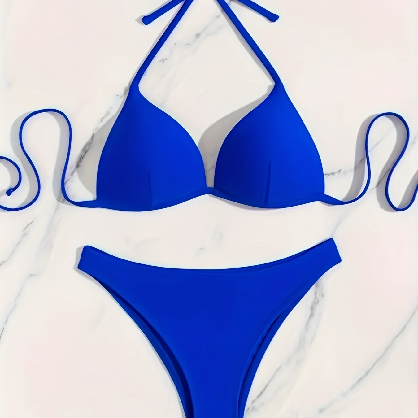New Women's Bikini Solid Color Swimsuit Fashionable Sexy Split Swimsuit