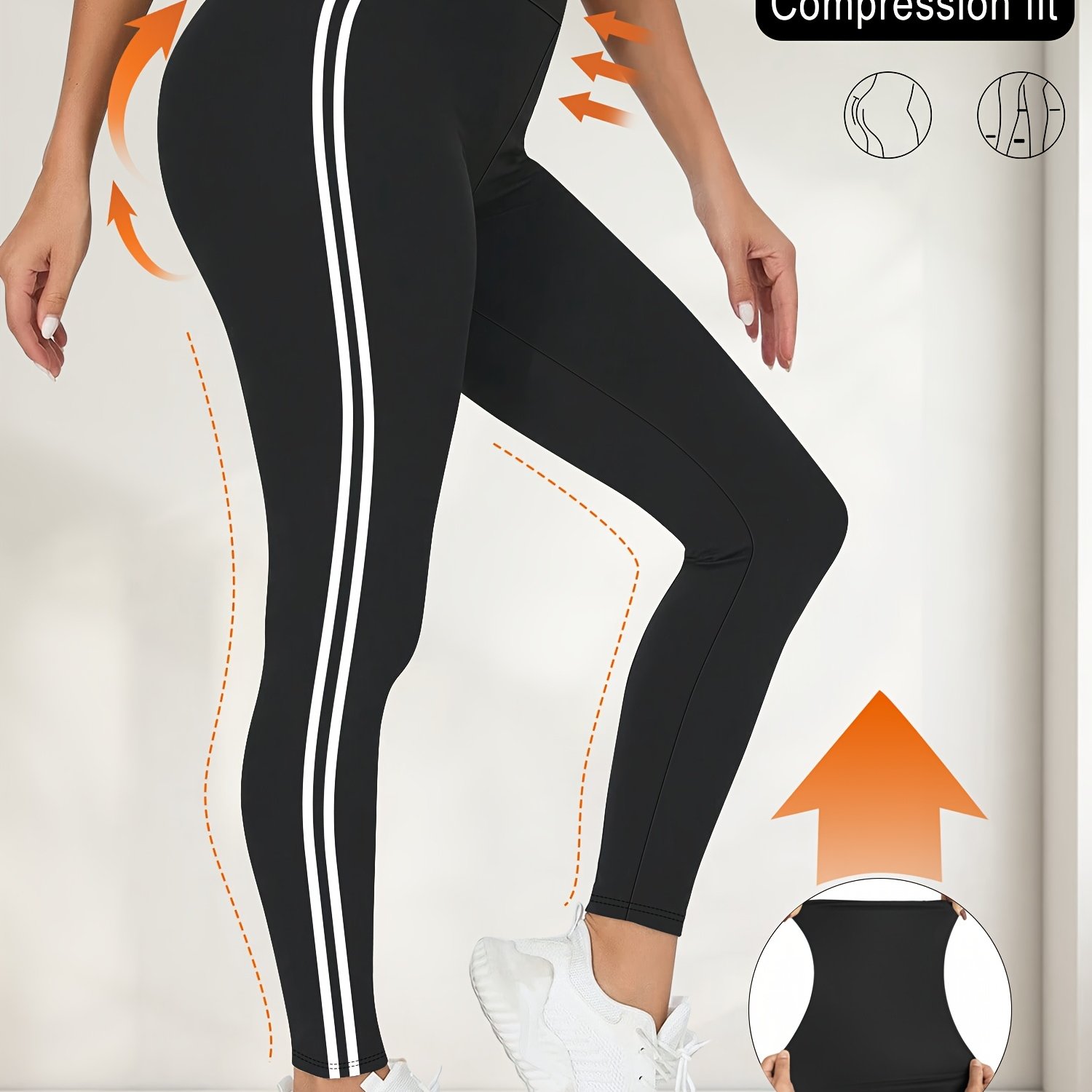 And Summer Style - High-waisted Cropped Pants With 2 Side Stripes