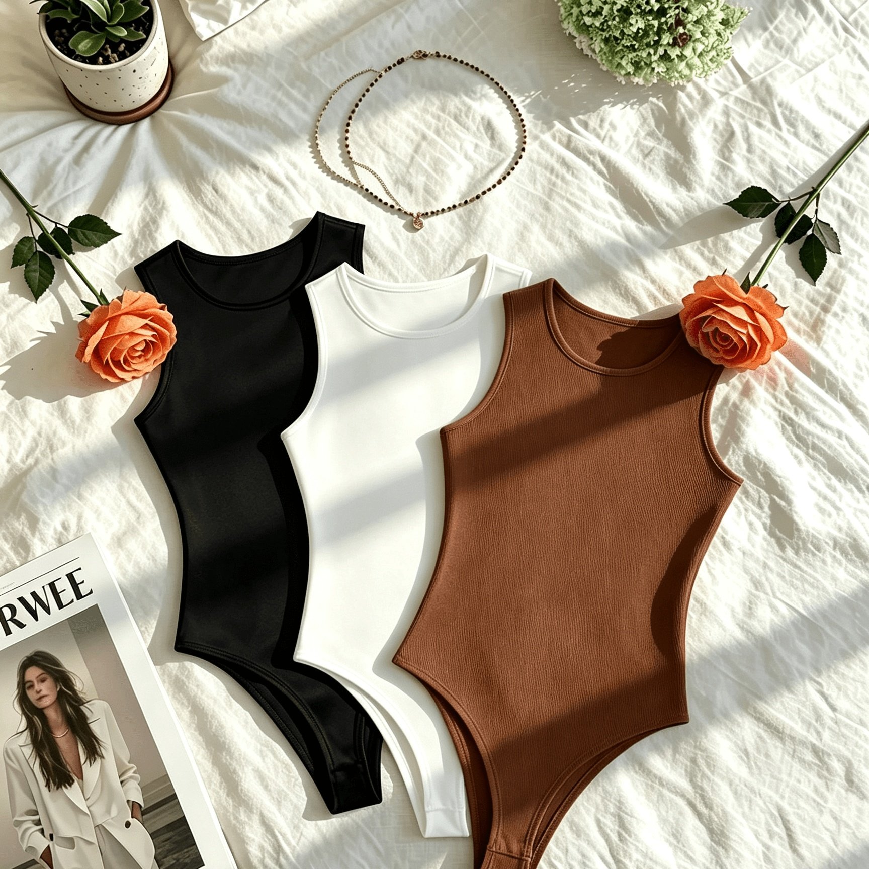TEMU Conjunto Casual de 3 Piezas en Color Sólido para , Verano y Otoño, Estilo Europeo y Americano