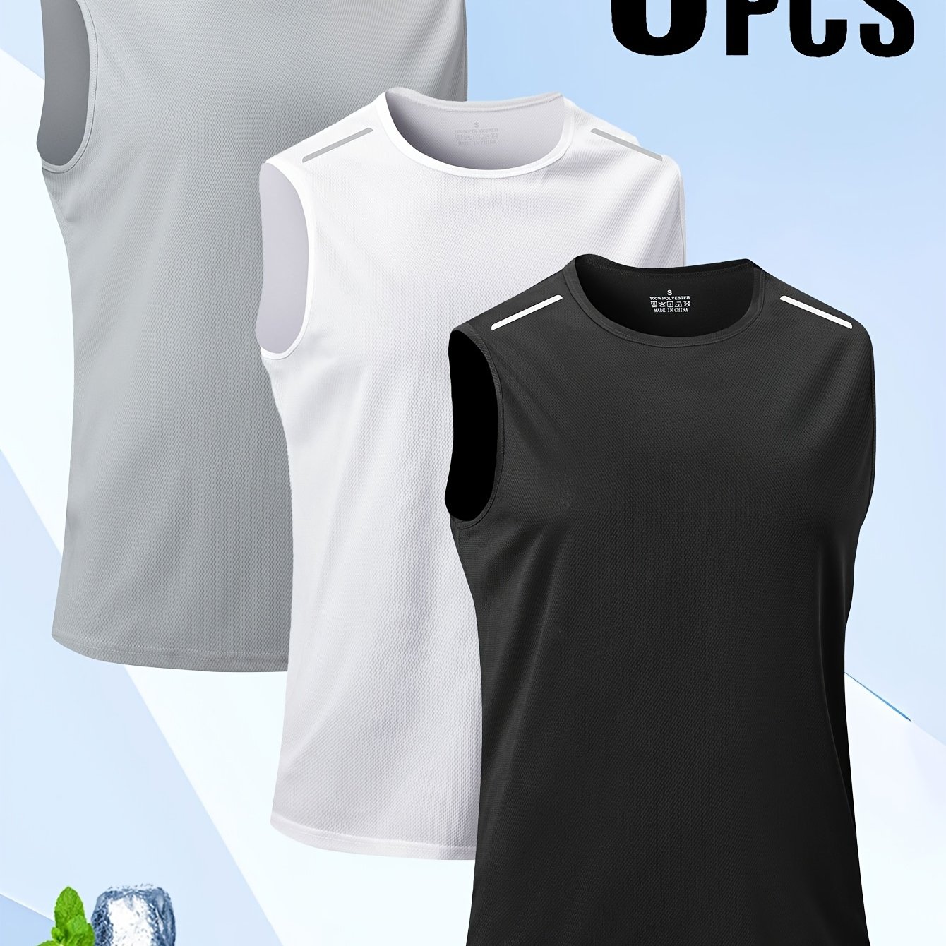 TEMU 3pcs Summer 's Outdoor Sports Sleeveless Vest T-shirt, Fitness Running Basketball Sports Breathable Vest