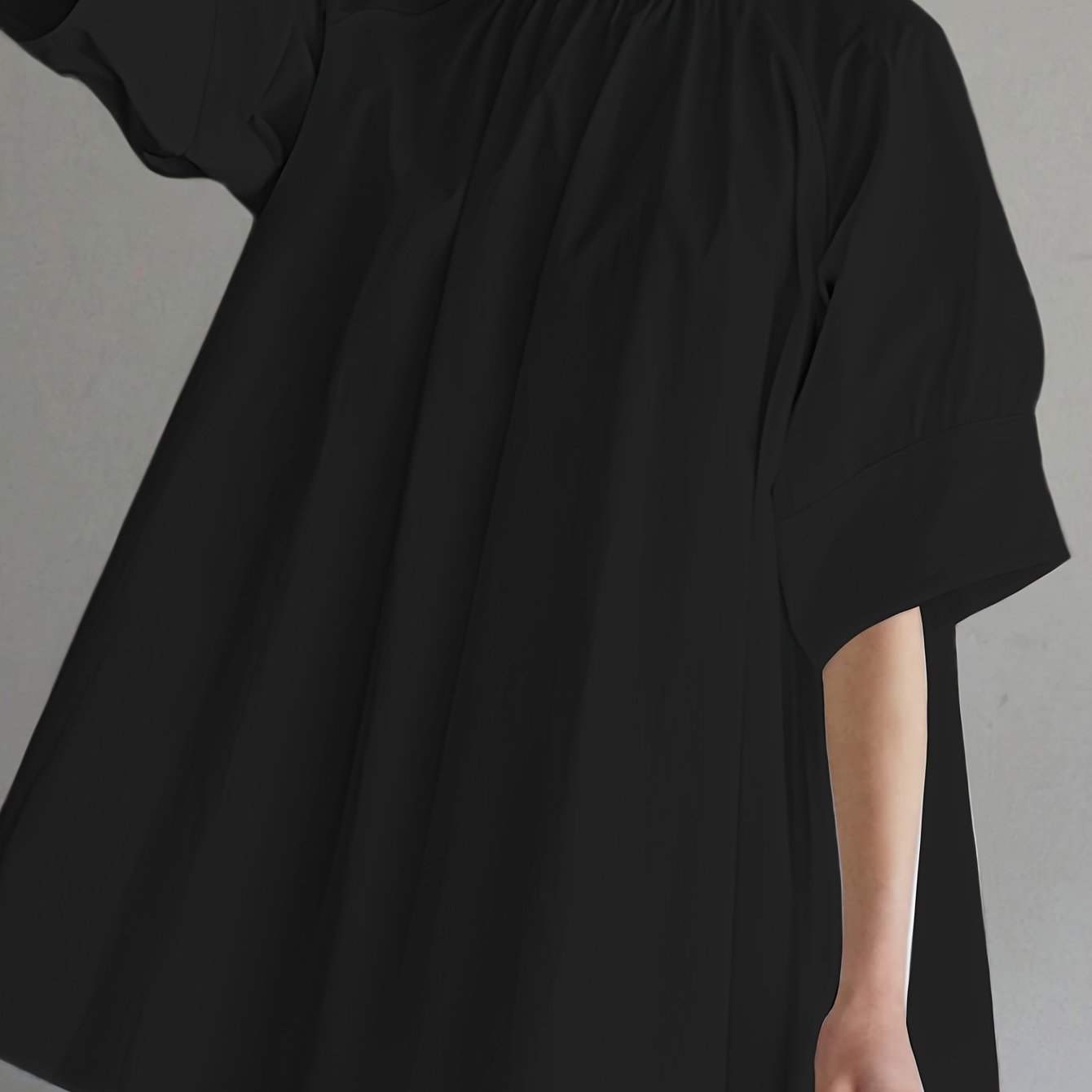 Plus Size - Plus Size - Fashion Casual Loose Design Collar Short Sleeve Top Women's Mushroom Button Shirt
