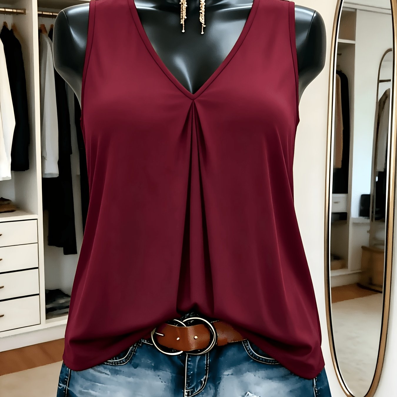 TEMU Plus Size, Extended Line: Fashionable Minimalist Top