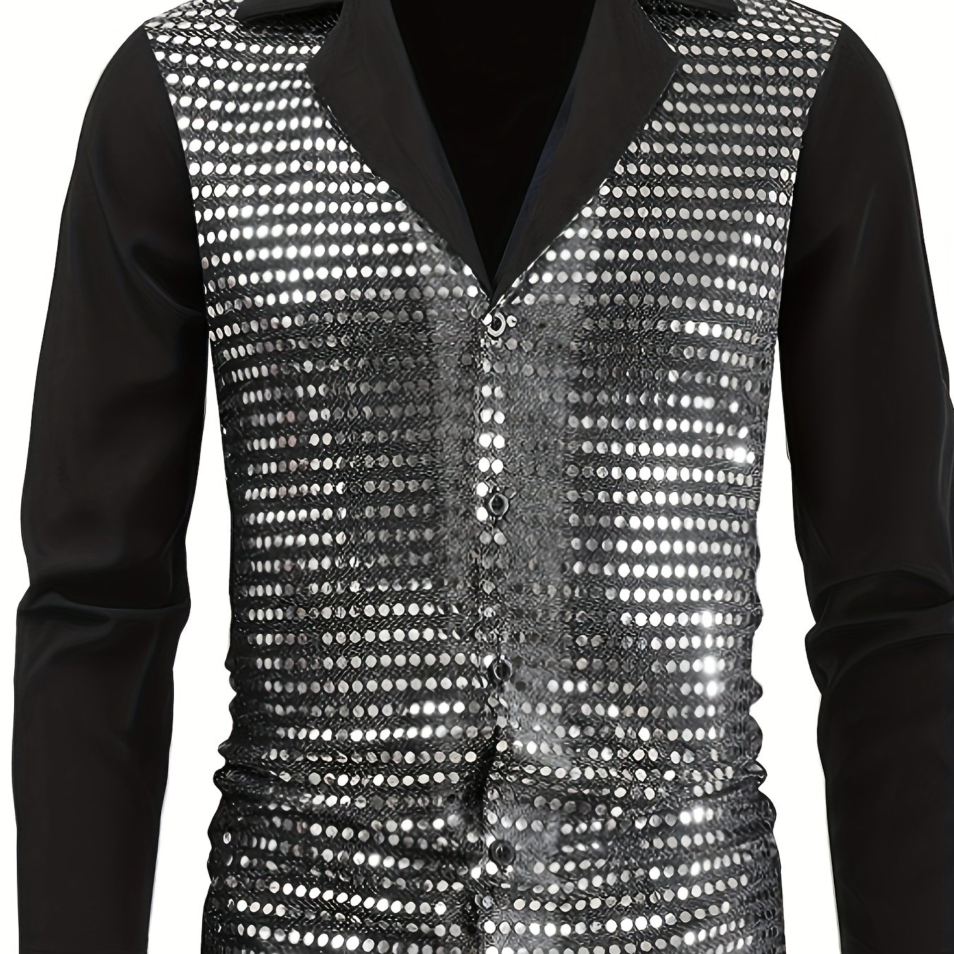Men's Glossy Long-sleeve Shirt