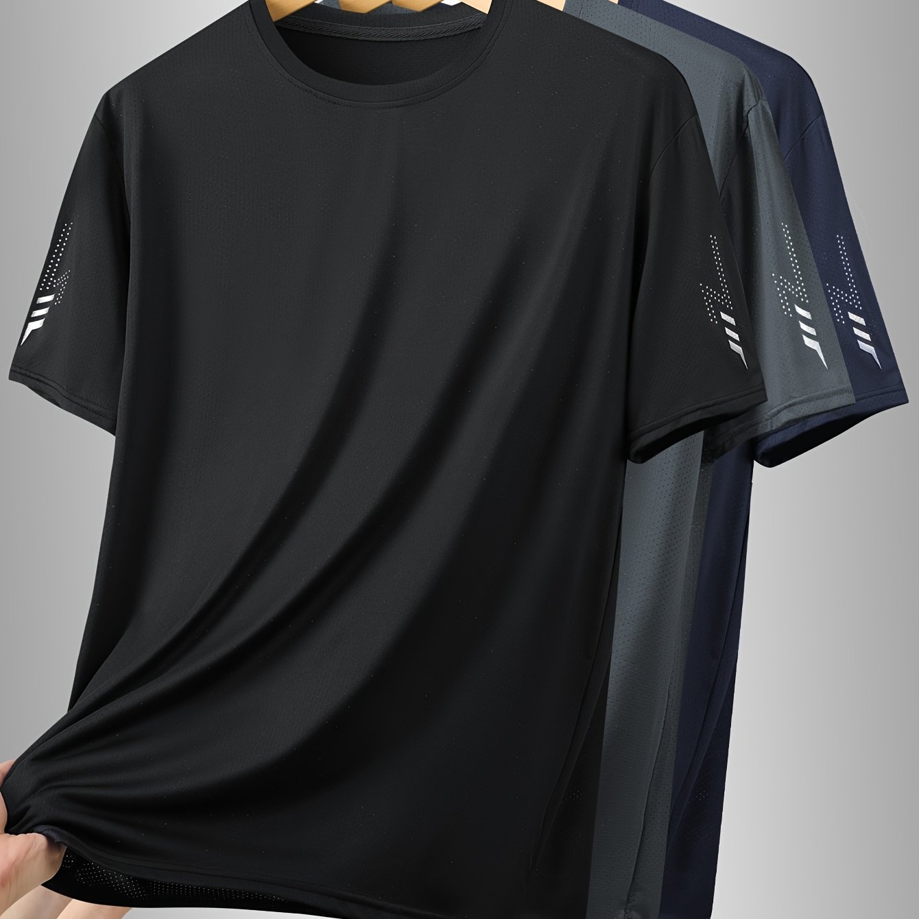 TEMU 3pcs. Four-season Cool Casual Sporty Trendy Comfortable Short-sleeve T-shirt, With Trendy Printed Design And Soft Comfortable Fabric. Suitable