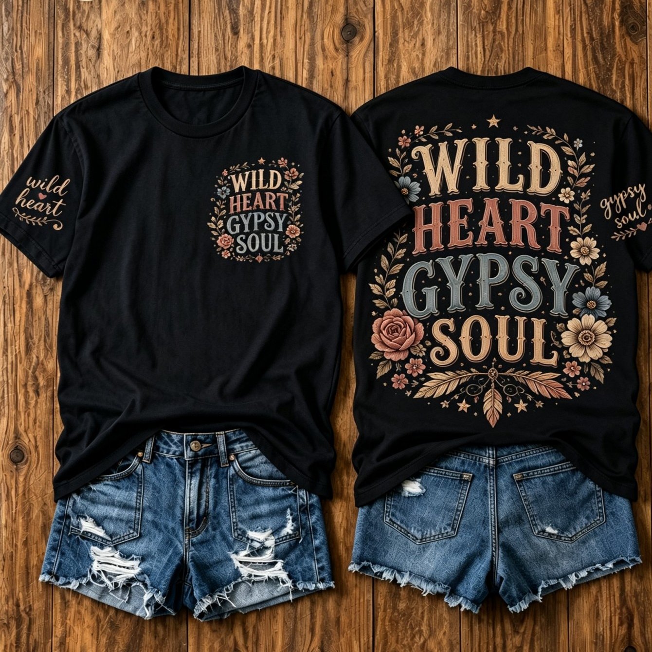 Women's Summer Bohemian Retro Graphic Tee, Casual Loose Neck Short Sleeve T-shirt With Floral Print For Vacation