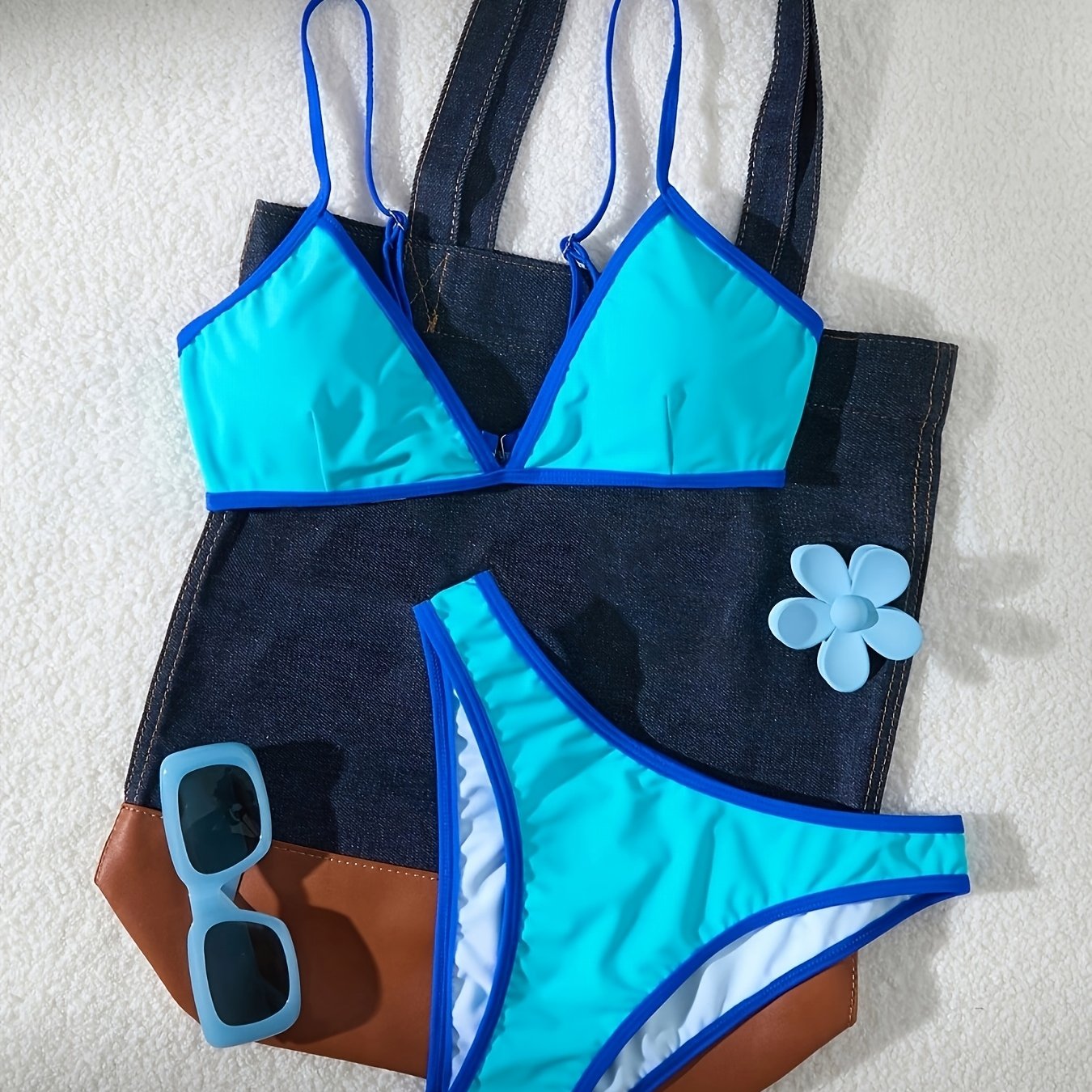 TEMU Women's Sexy Backless Bikini, Swimsuit Set