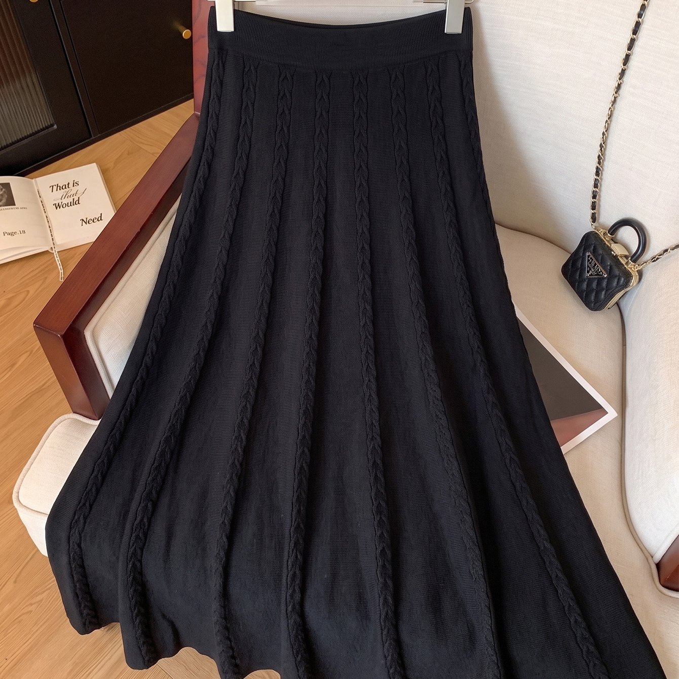 TEMU Autumn Winter High-waist Half Skirt -line Skirt Premium Long Skirt Versatile Dress Women's