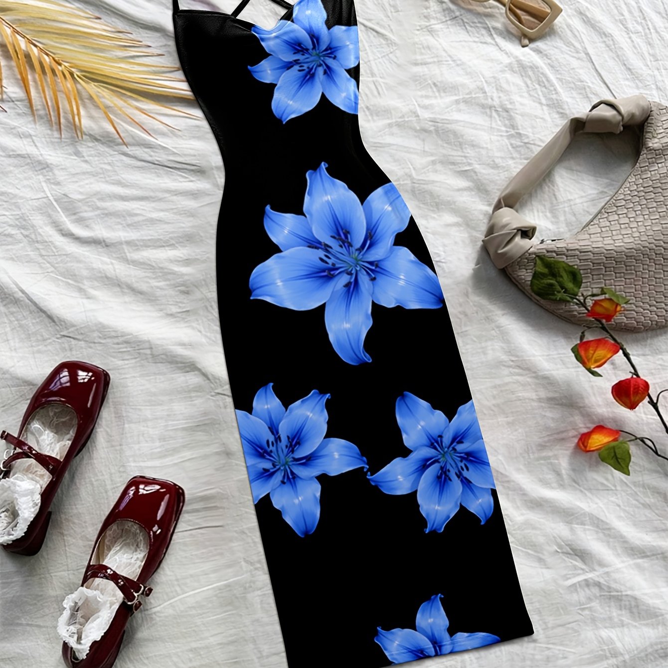 TEMU Inverno Donna: Abito Maxi con Stampa Leopardata Distorta, Spalle Scoperte e Schiena Nuda, Elasticizzato e , Tinta Chiaro Marrone, per Uscite