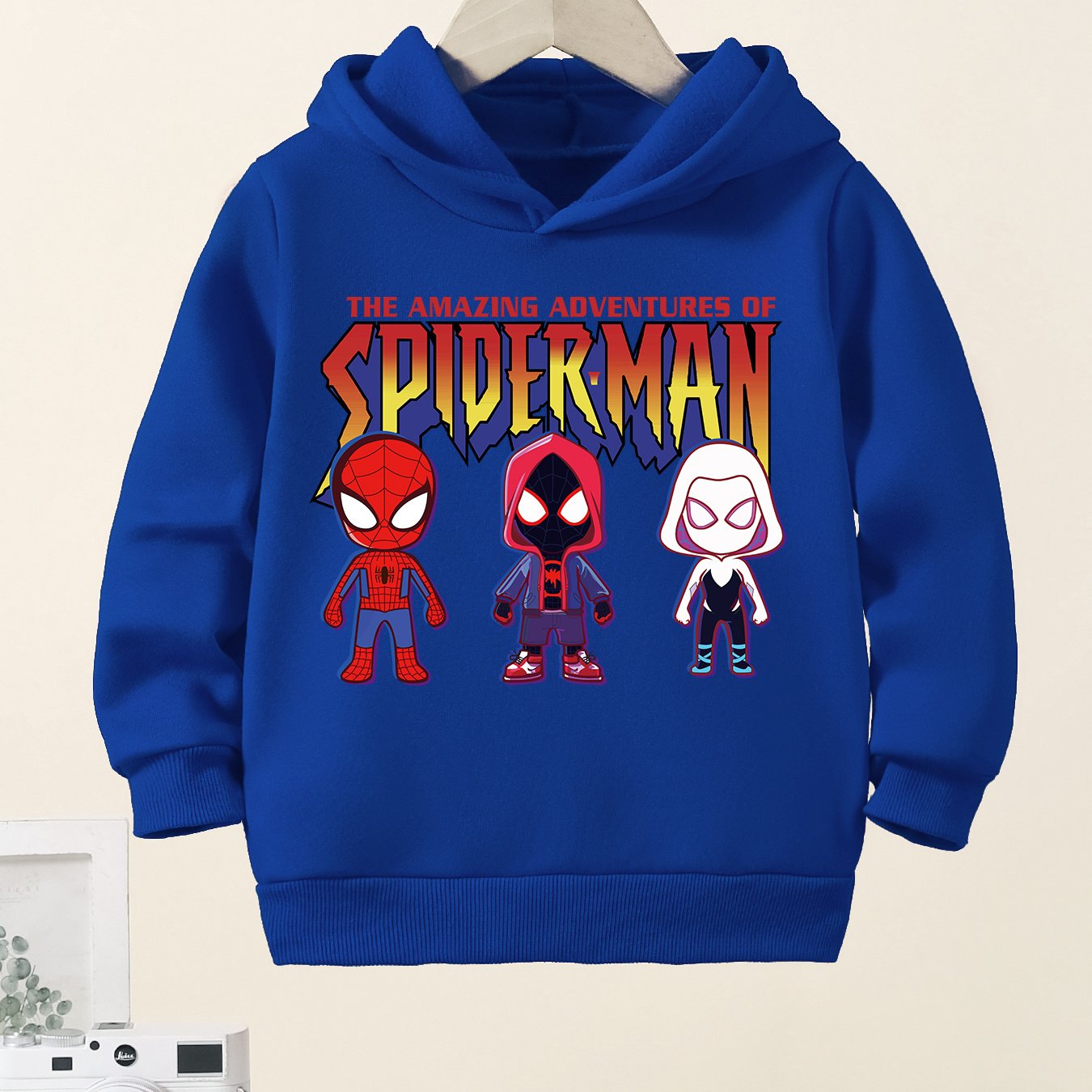 TEMU Boys Hooded Sweatshirts Officially Authorized New Autumn And Winter Clothing Sweatshirts Boys Long-sleeved Sweatshirts 3- Spiderman Iron Man