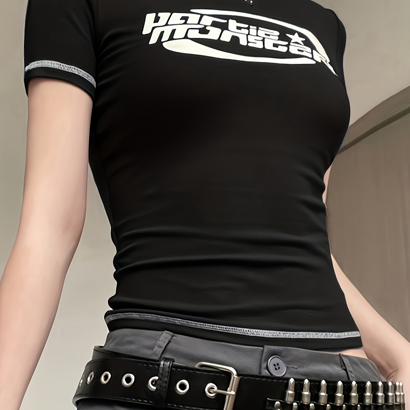 Y2k Retro Print Short-sleeve T-shirt