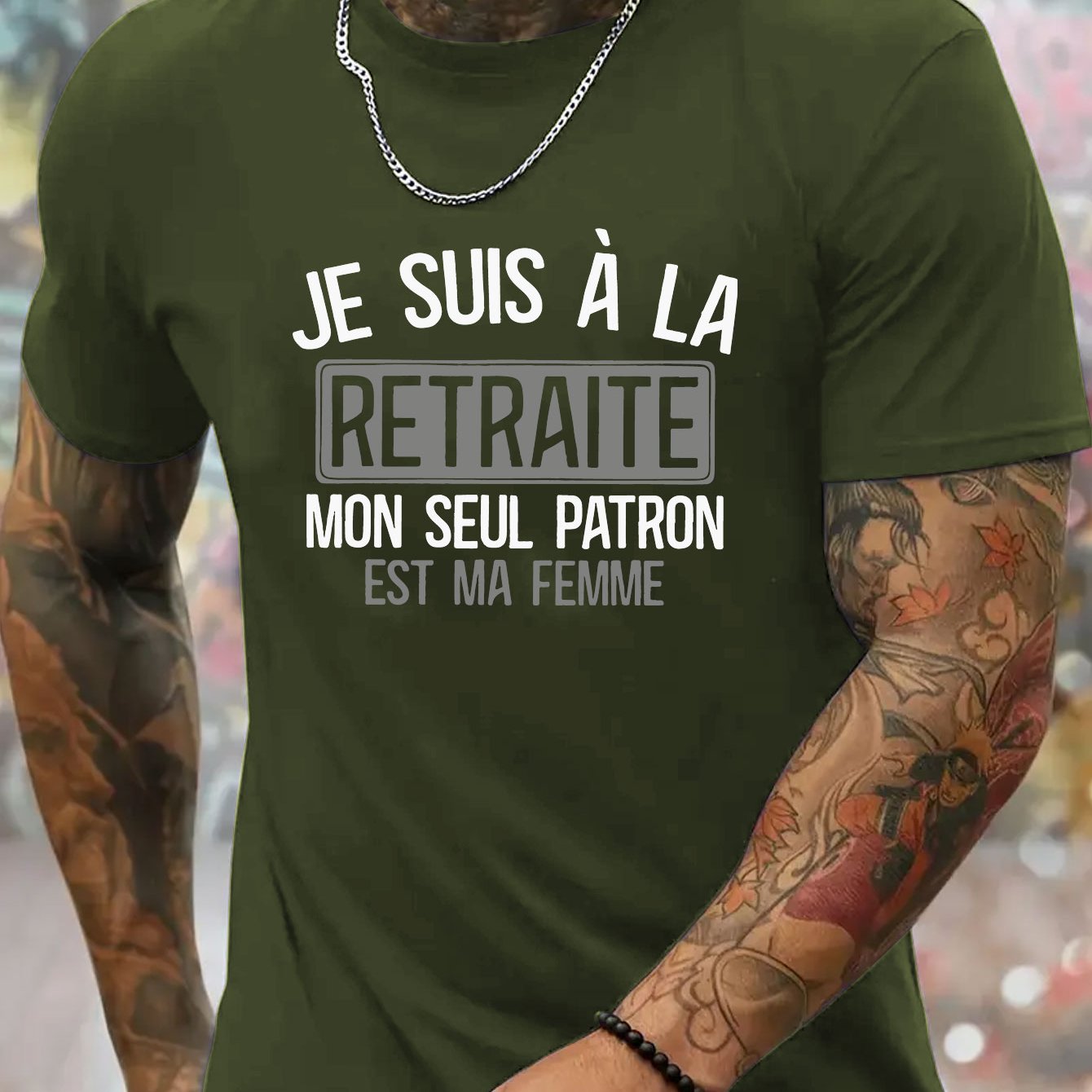 TEMU T-shirt de retraite français pour homme « À » - Cadeau de retraite amusant pour retraités, haut décontracté à col ras du cou et manches courtes