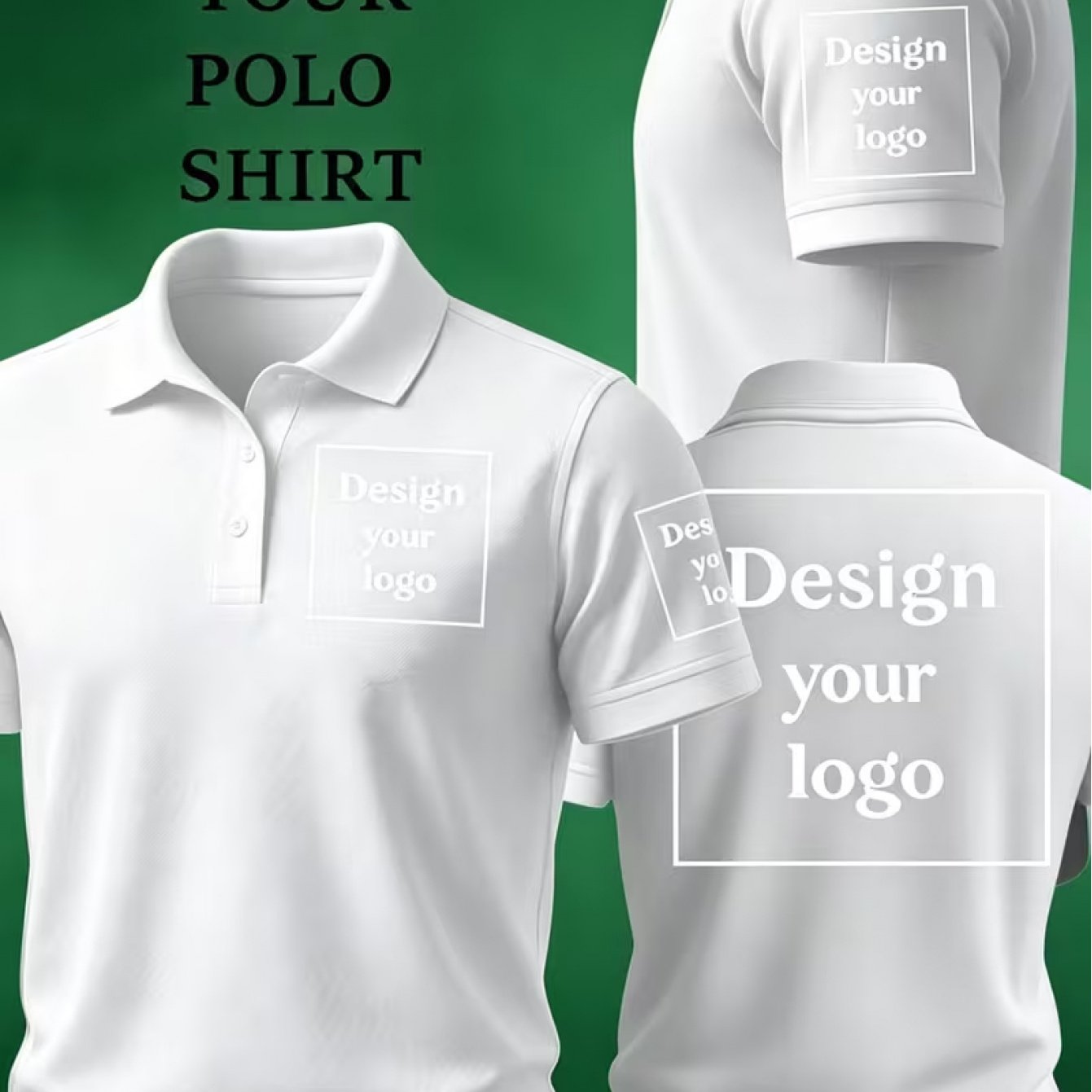 TEMU Logo Men's Shirt, Summer Breathable Comfortable Corporate Team Workwear, Business Casual Advertisement Shirt, Photo Print Text, Classic Collar