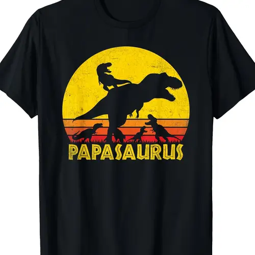 dinosaur fathers day funny gift for dad t shirt