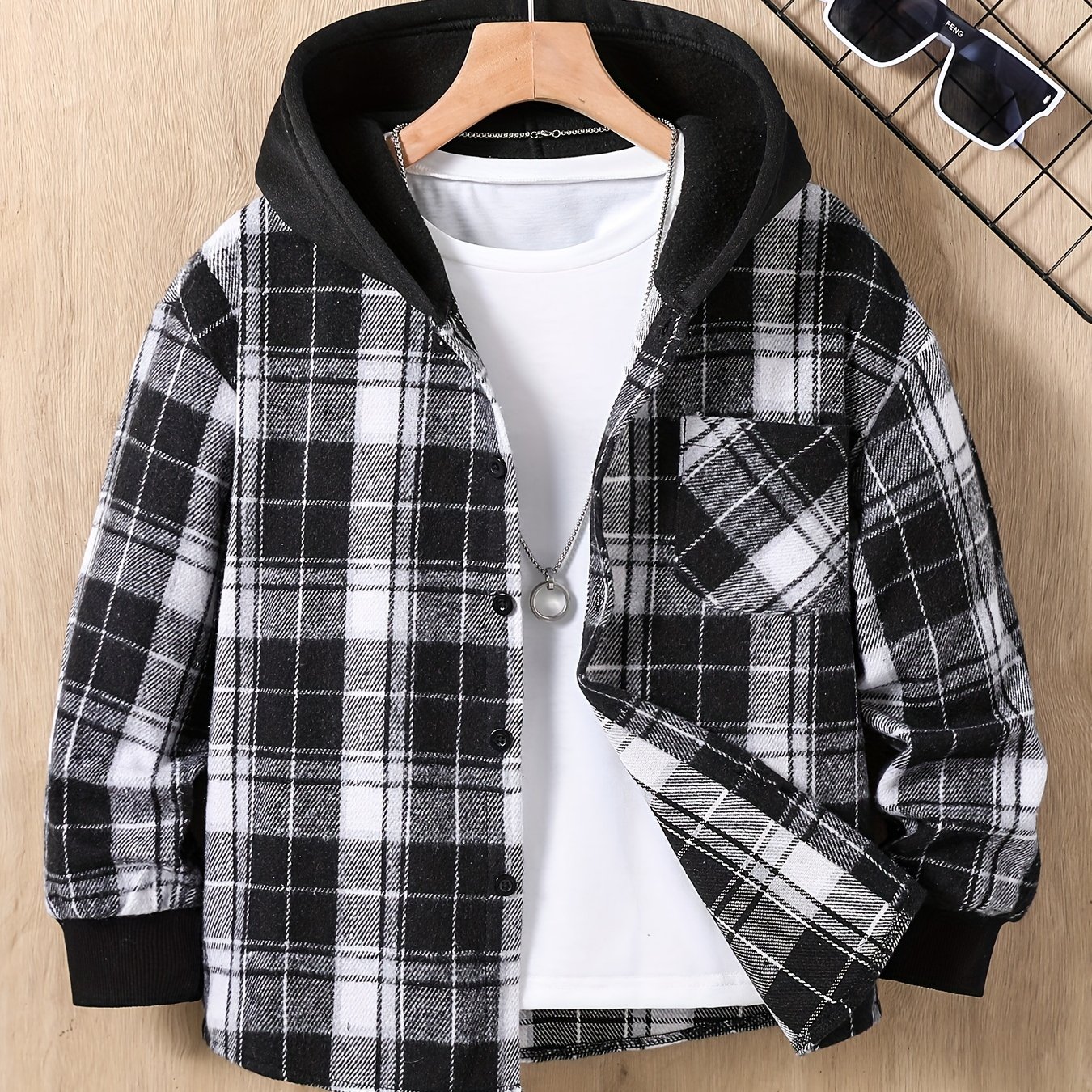 Boys' Hooded Shirt