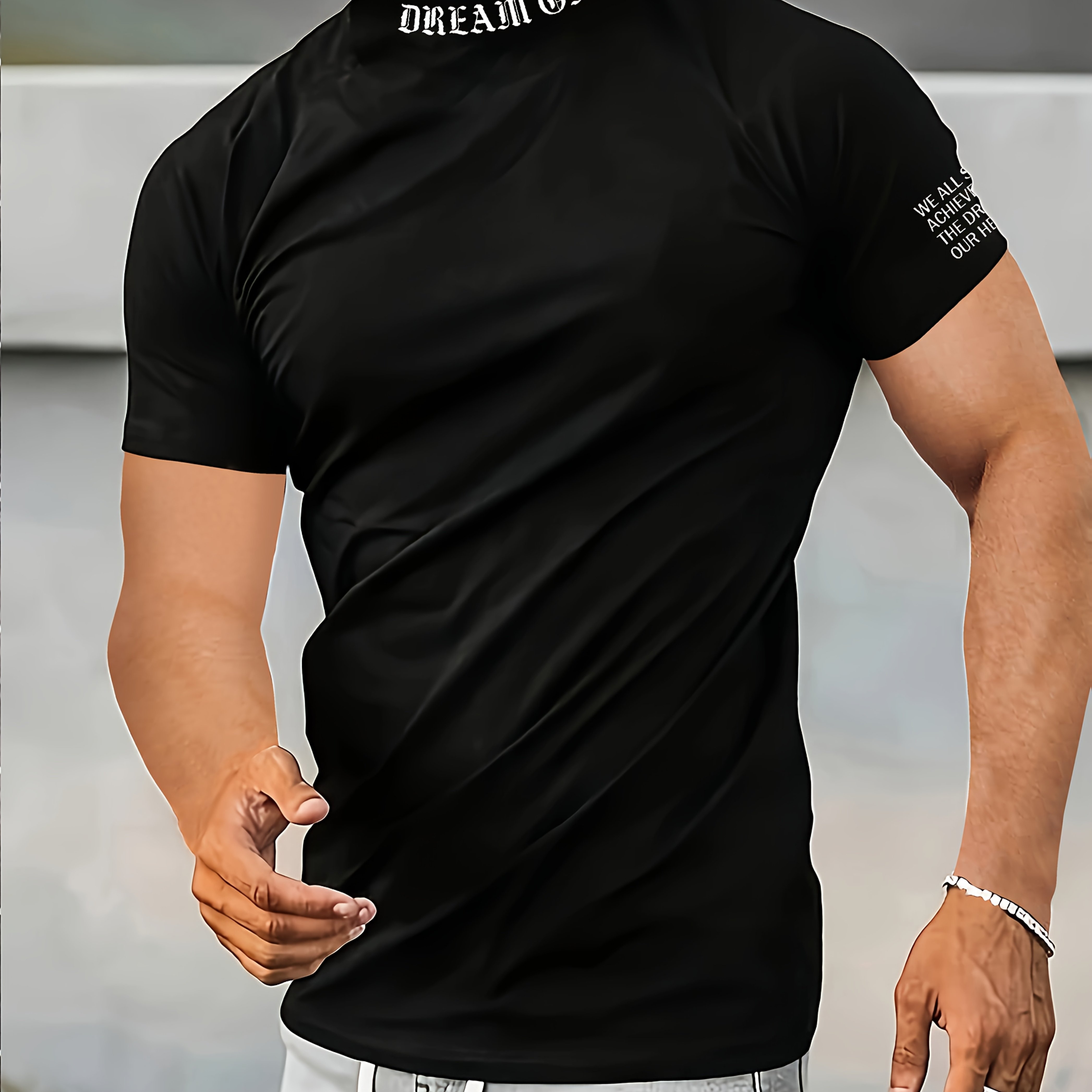 E-shop Herren Casual Bequemes Kurzarm-T-Shirt mit Druck, Ideal für Freizeitaktivitäten, Urlaub, Sporttreffen . 100% , Maschinenwaschbar, aber nicht