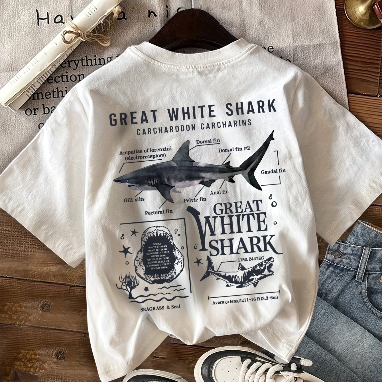TEMU Graphic Print T-shirt, Short Sleeve Crew Neck Casual Top For Summer & Spring, Women's Clothing
