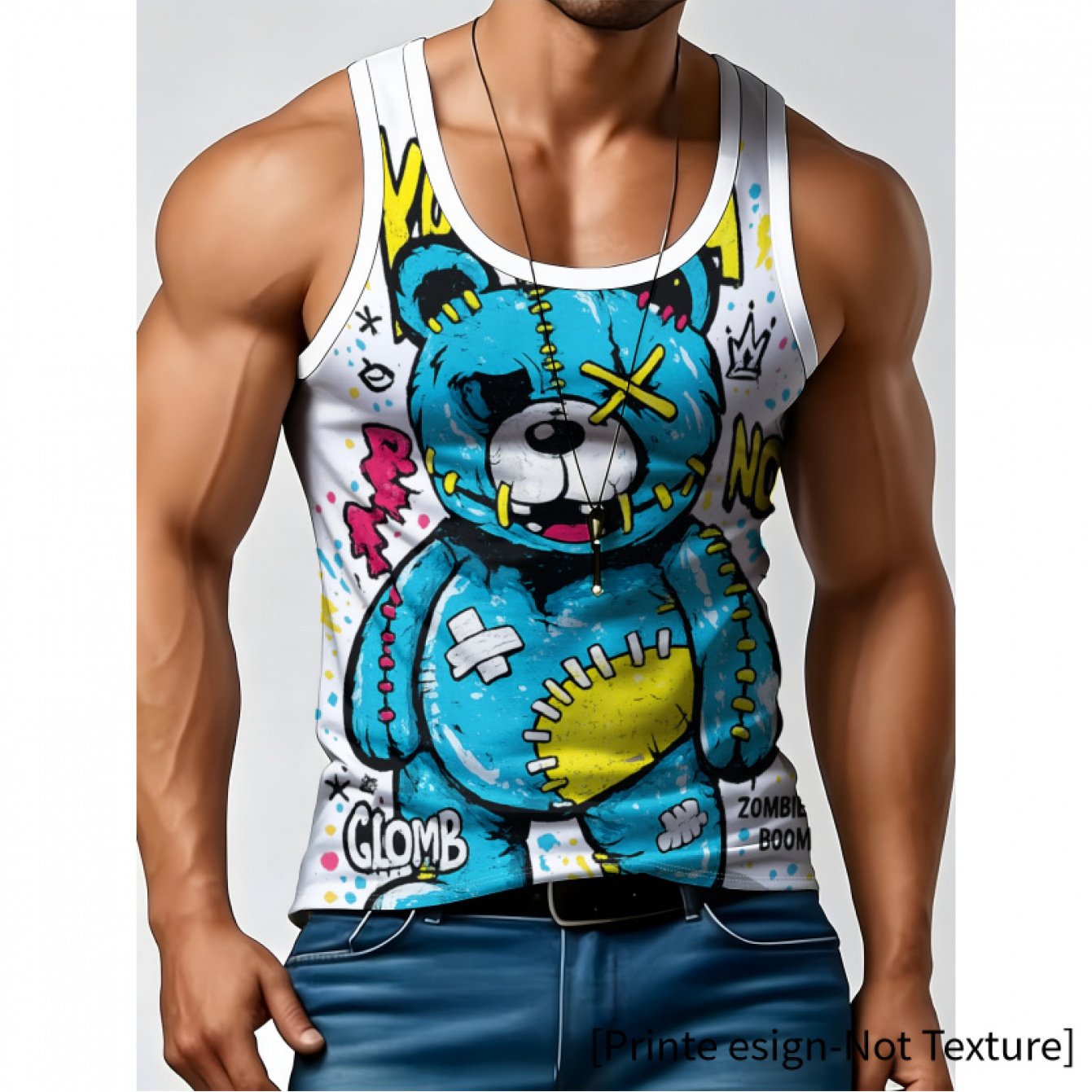 TEMU Men's Quick-dry Breathable Sleeveless Tank Top With Y2k Style Suitable For Gym, Swimming & Casual Wear - Crew Neck Athletic Shirt, Machine