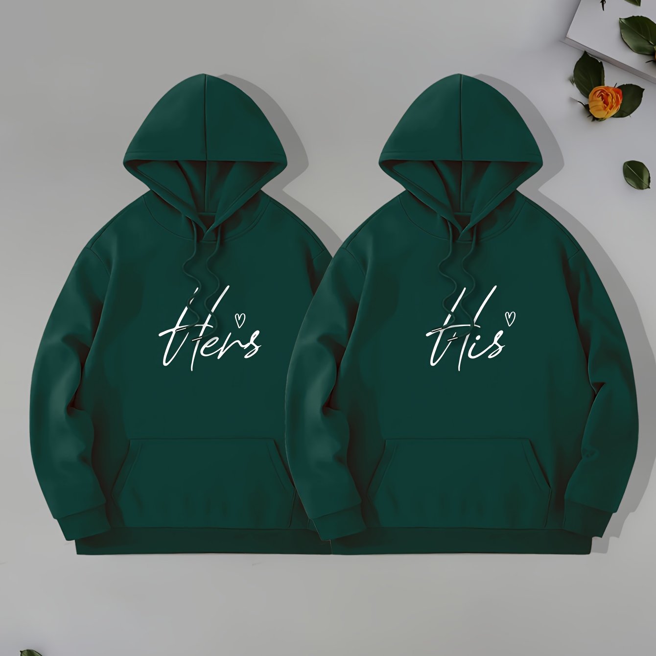 TEMU Gavesett for Ham og Henne på Valentinsdagen: Hettegenser og Sweatshirt i To Deler
