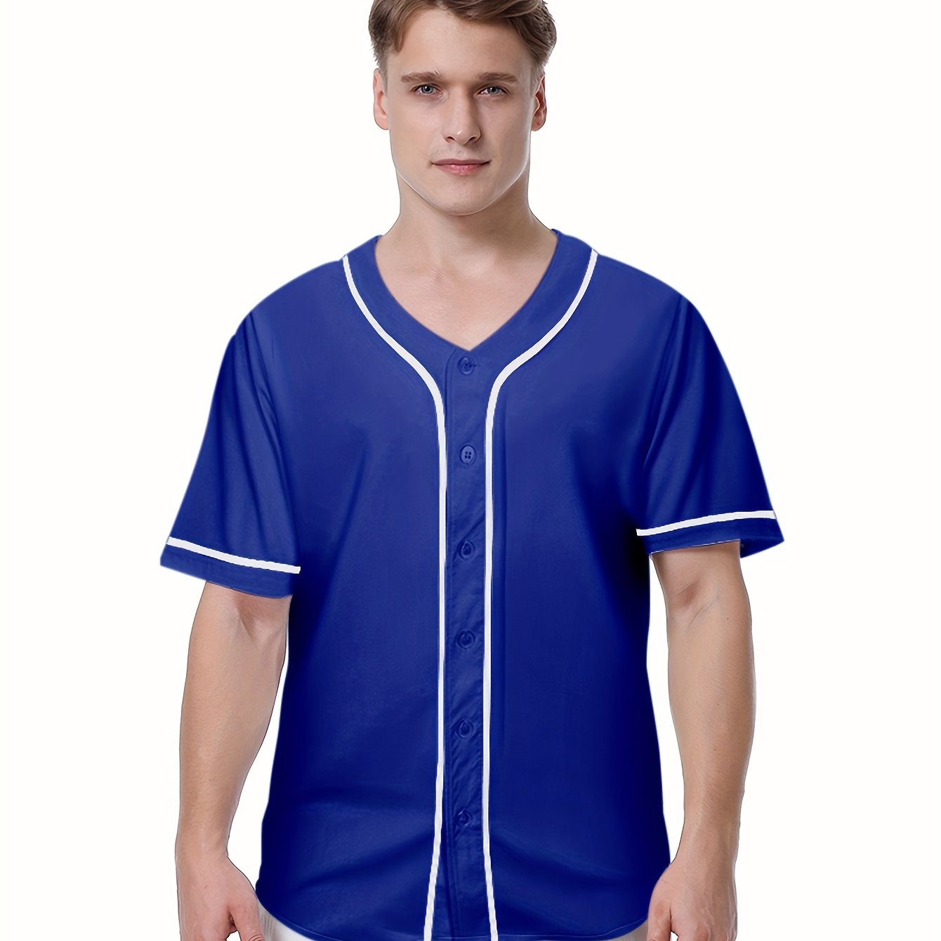 TEMU Camiseta Deportiva de Manga Corta para Hombre, Secado Rápido y Transpirable, Estilo Cuello en V, Versátil para Entrenamiento y Competición