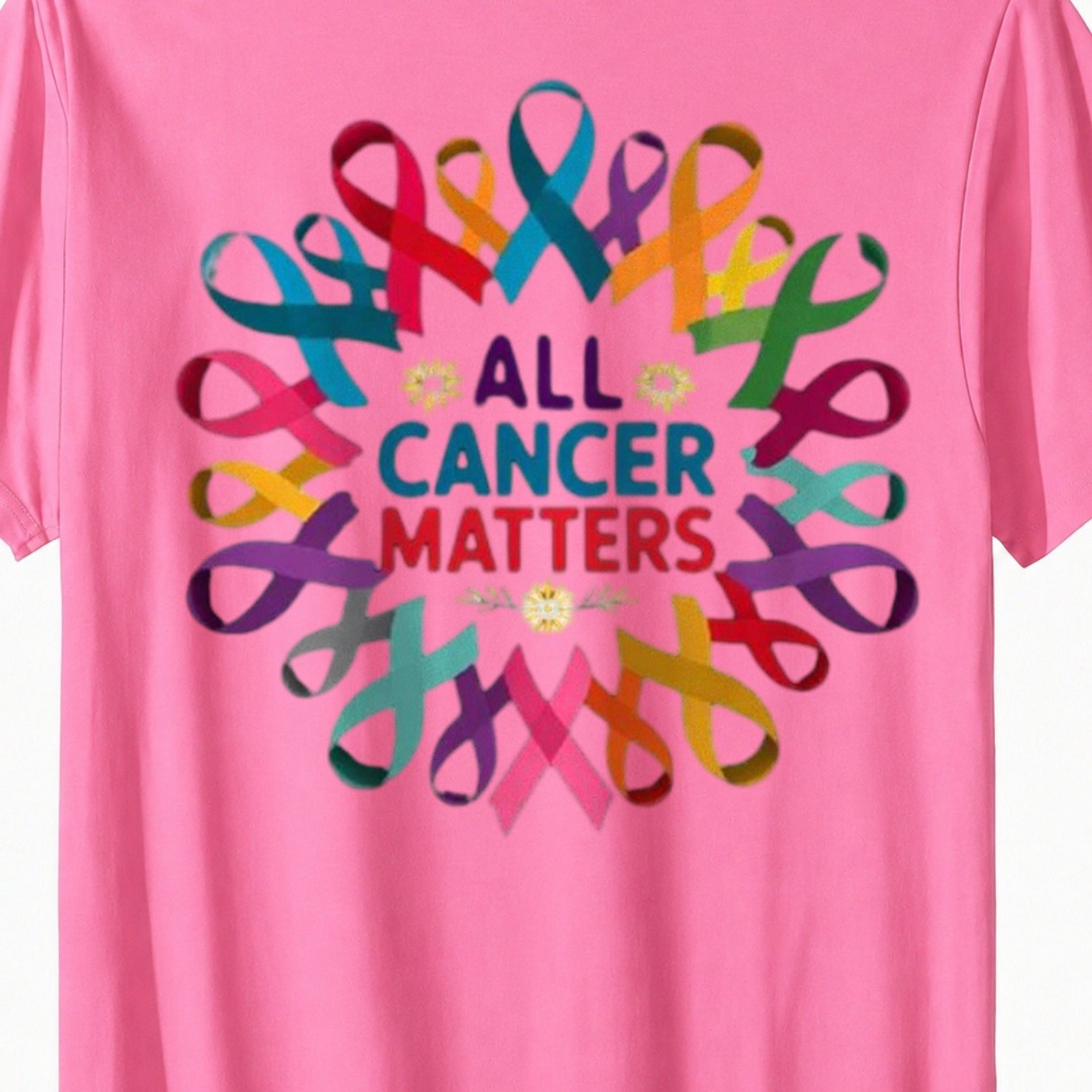 TEMU Funny Graphic Men's T-shirt Men Breast Awareness Items T Shirt With Pink Ribbon _it Matters_ Slogan Soft Streetwear Round Neck Short Sleeve